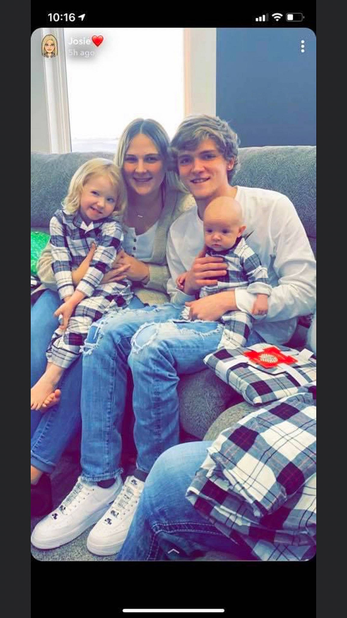 Hazleigh joined the competition — help win amazing prizes! baby, beauty, child, comfort, cool, couch, eyewear, friendship, fun, happy, human, interaction, jeans, joy, lap, person, photograph, product, smile, t_shirt