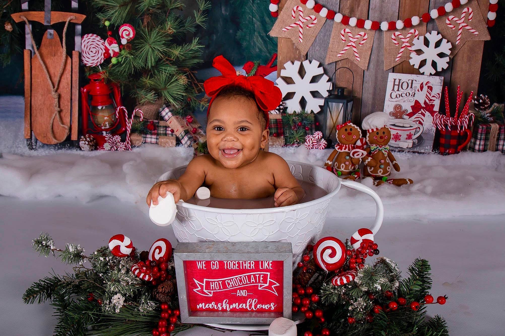 Jaelynn is registered to the contest to win money with this photo: baby, child, christmas, christmas_decoration, christmas_eve, christmas_ornament, event, greeting, happy, holiday, interior_design, joy, ornament, person, photograph, plant, red, smile, snapshot, toddler