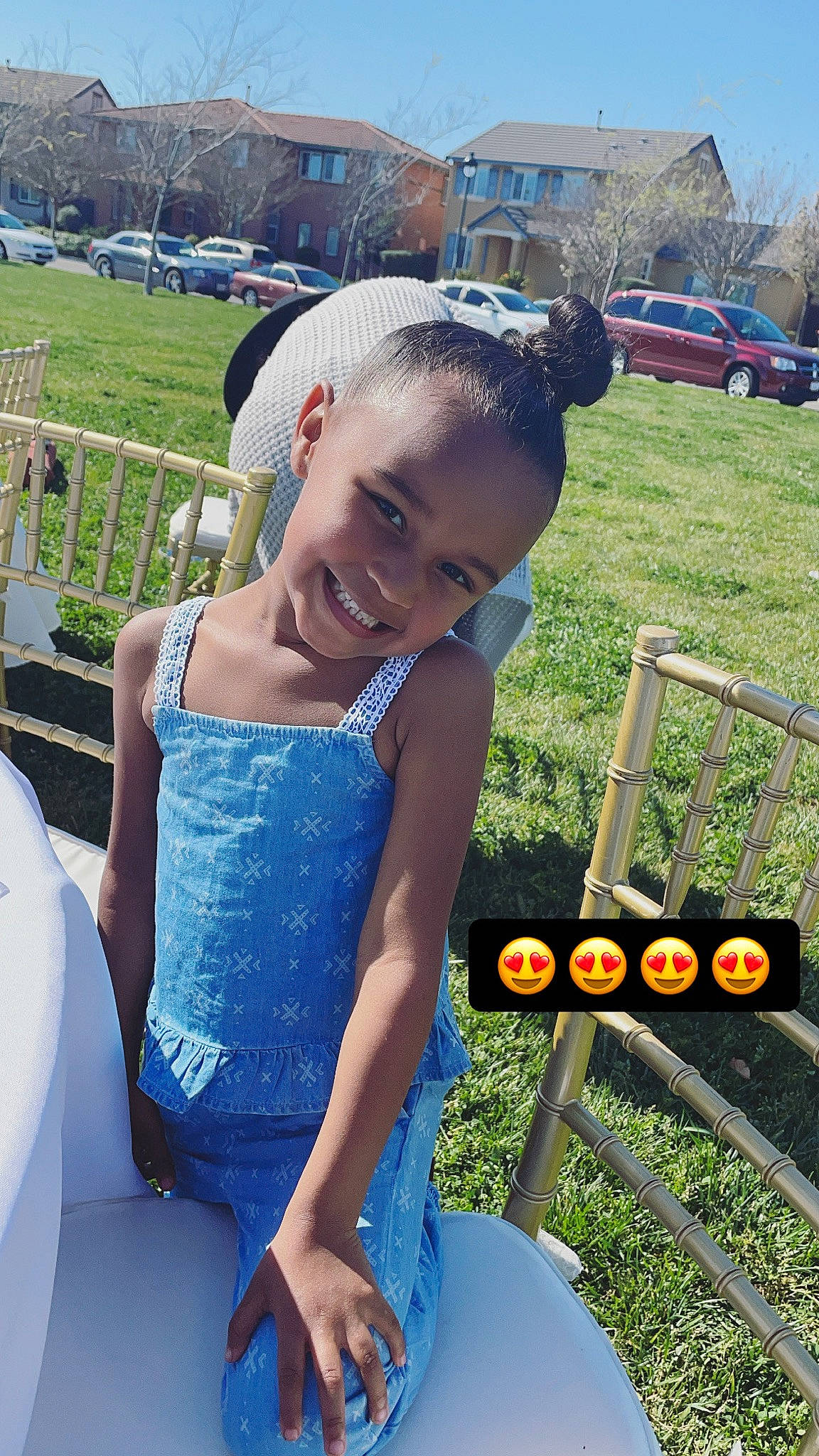 Amina joined the competition — help win amazing prizes! blue, car, chair, child, electric_blue, event, fun, grass, happy, joy, leisure, person, plant, recreation, sky, smile, summer, t_shirt, tire, tree