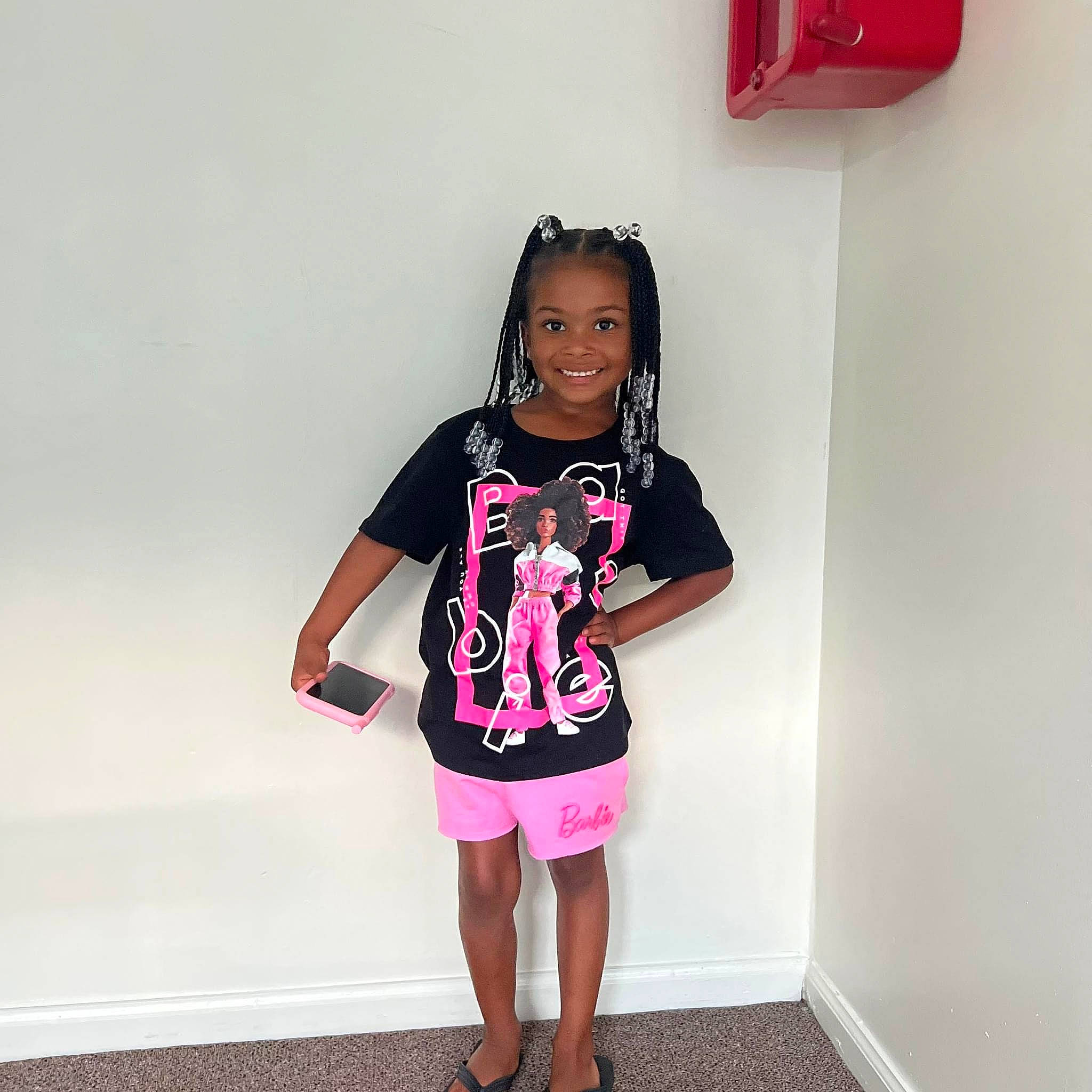 Braylee joined the competition — help win amazing prizes! calf, day_dress, electric_blue, event, fashion_design, happy, human_leg, joint, joy, knee, magenta, one_piece_garment, pattern, person, pink, red, sandal, sleeve, smile, t_shirt