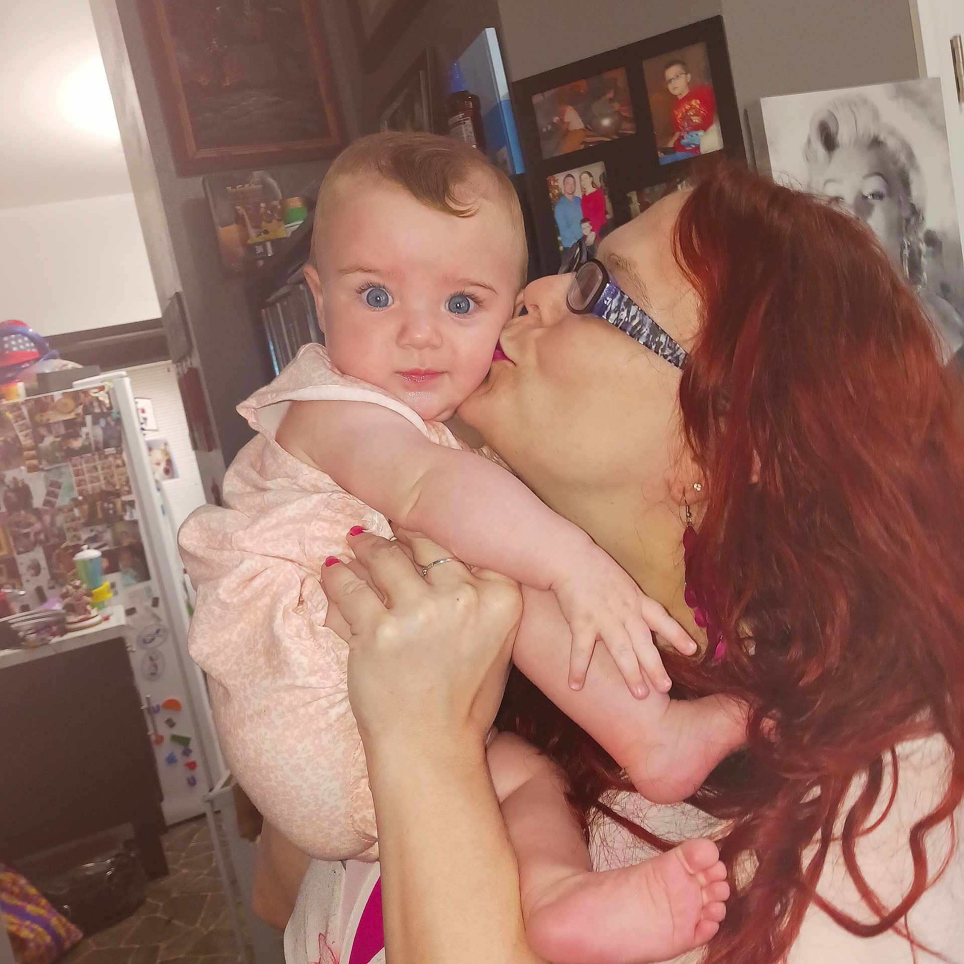 Ruby joined the competition — help win amazing prizes! accessories, adult, baby, bodypart, device, electricaldevice, face, female, finger, glasses, hand, head, kissing, newborn, person, photoframe, photography, portrait, romantic, woman