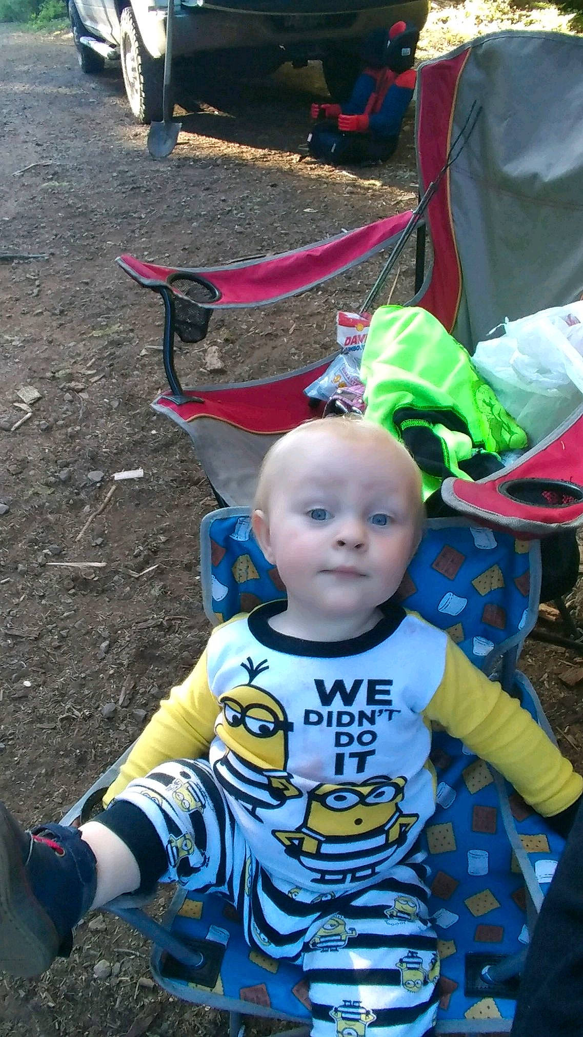 Maverick joined the competition — help win amazing prizes! baby, baby_toddler_clothing, black, blue, child, costume, event, fun, grass, green, happy, leisure, pattern, person, personal_protective_equipment, public_event, recreation, sleeve, toddler, tree