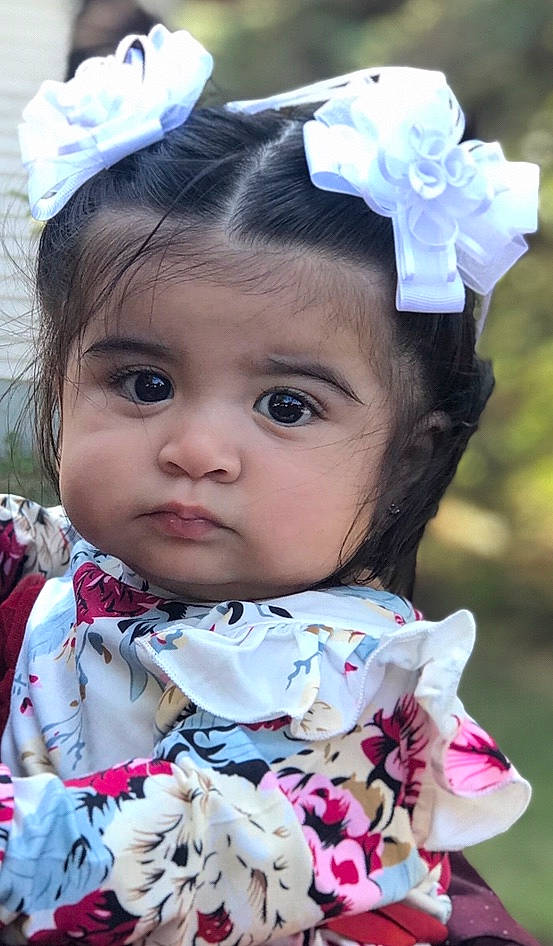 Kendra joined the competition — help win amazing prizes! baby, cheek, child, child_model, clothing, fashion_accessory, hair_accessory, head, headband, headgear, headpiece, person, petal, toddler