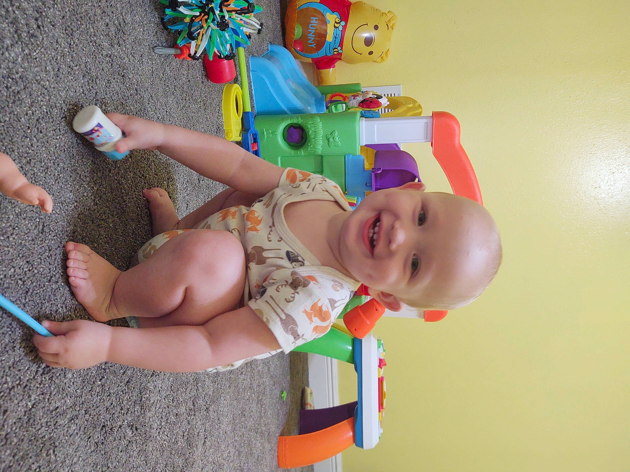 Ezra joined the competition — help win amazing prizes! baby, child, finger, joy, leg, person, play, toddler