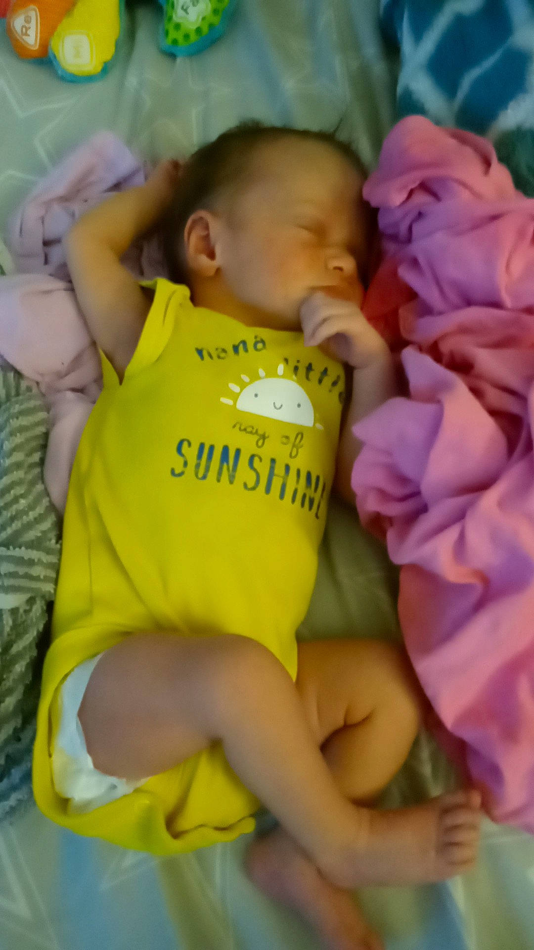 Mavis joined the competition — help win amazing prizes! baby, baby_safety, baby_sleeping, baby_toddler_clothing, cheek, child, comfort, finger, fun, happy, linens, mouth, nose, person, skin, sleeve, t_shirt, textile, thumb, toddler