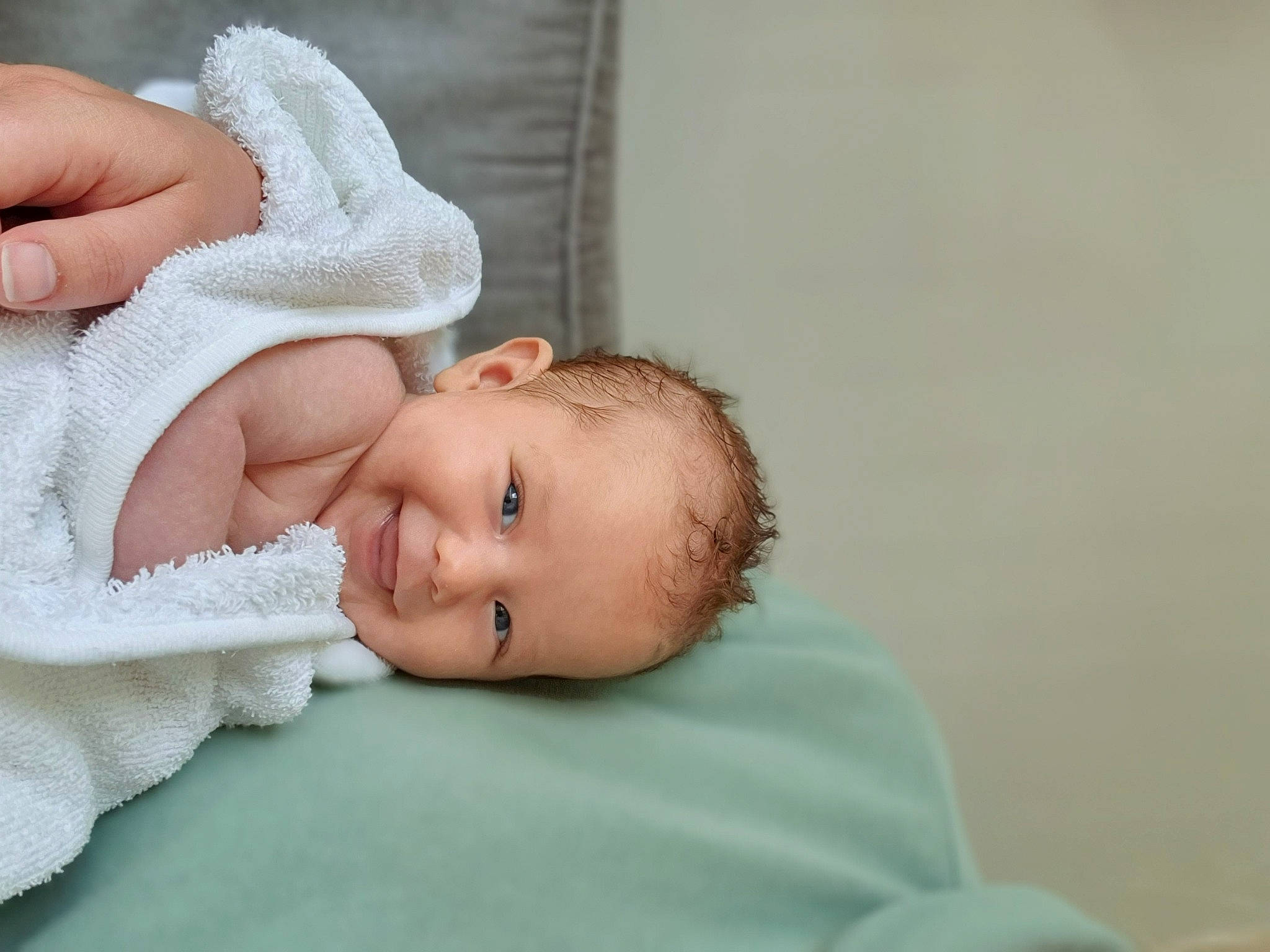 Lottie joined the competition — help win amazing prizes! baby, baby_products, baby_sleeping, baby_toddler_clothing, bonnet, child, chin, comfort, eye, fashion_accessory, gesture, happy, hat, joy, linens, person, portrait_photography, room, skin, smile