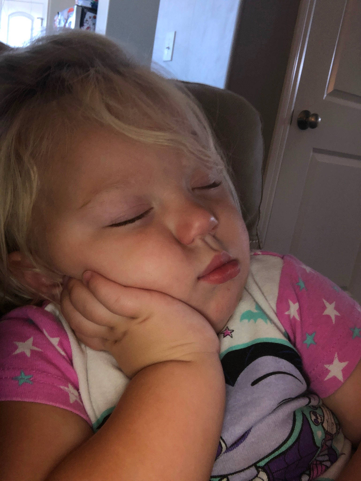 Adilyn is registered to the contest to win money with this photo: baby, cheek, child, ear, face, lip, mouth, nap, neck, nose, person, skin, sleep, toddler