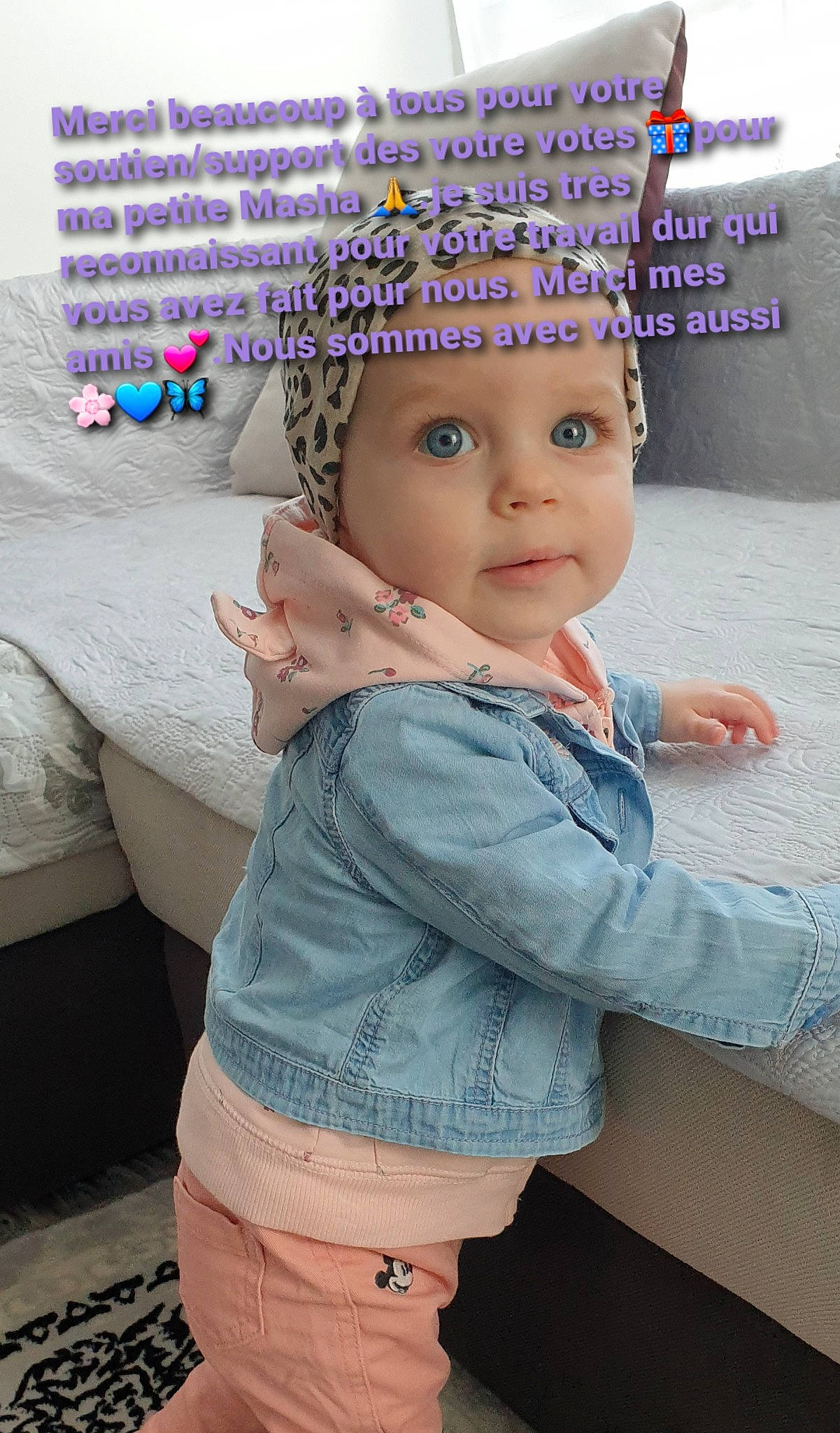 Masha participe au concours pour gagner de l'argent avec cette photo : azure, baby, baby_toddler_clothing, cap, cool, costume_hat, happy, hat, headgear, headwear, outerwear, person, pink, skin, sleeve, street_fashion, textile, thigh, toddler, waist