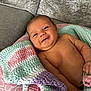 Ellehana joined the competition — help win amazing prizes! baby, blanket, child, colorful, cozy, crochet, cute, happy, indoors, infant, lying_down, newborn, person, pink, purple, relaxed, skin, smile, soft, wrapped