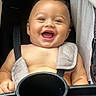 Noah joined the competition — help win amazing prizes! baby, child, smiling, happy, stroller, seatbelt, face, skin, cheeks, eyes, mouth, hands, infant, cute, portrait, childhood, joy, expression, sitting, closeup