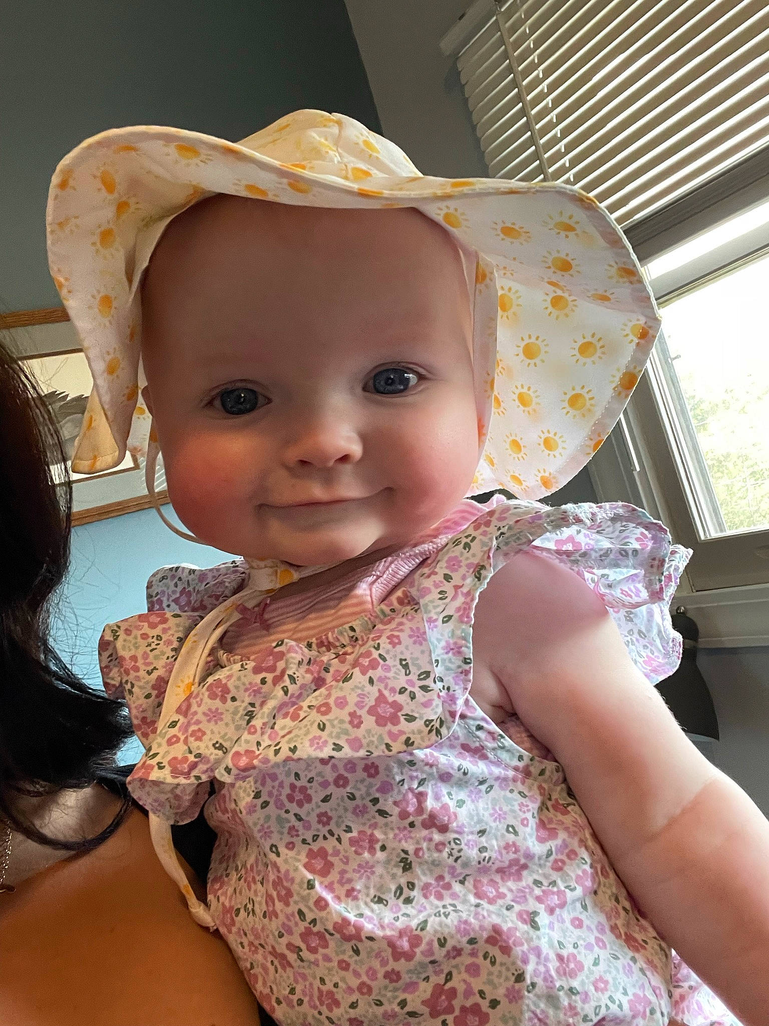Savannah Rose joined the competition — help win amazing prizes! baby, baby_toddler_clothing, cheek, child, chin, eye, eyelash, fun, happy, hat, head, headgear, iris, lip, mouth, person, skin, sleeve, smile, sun_hat
