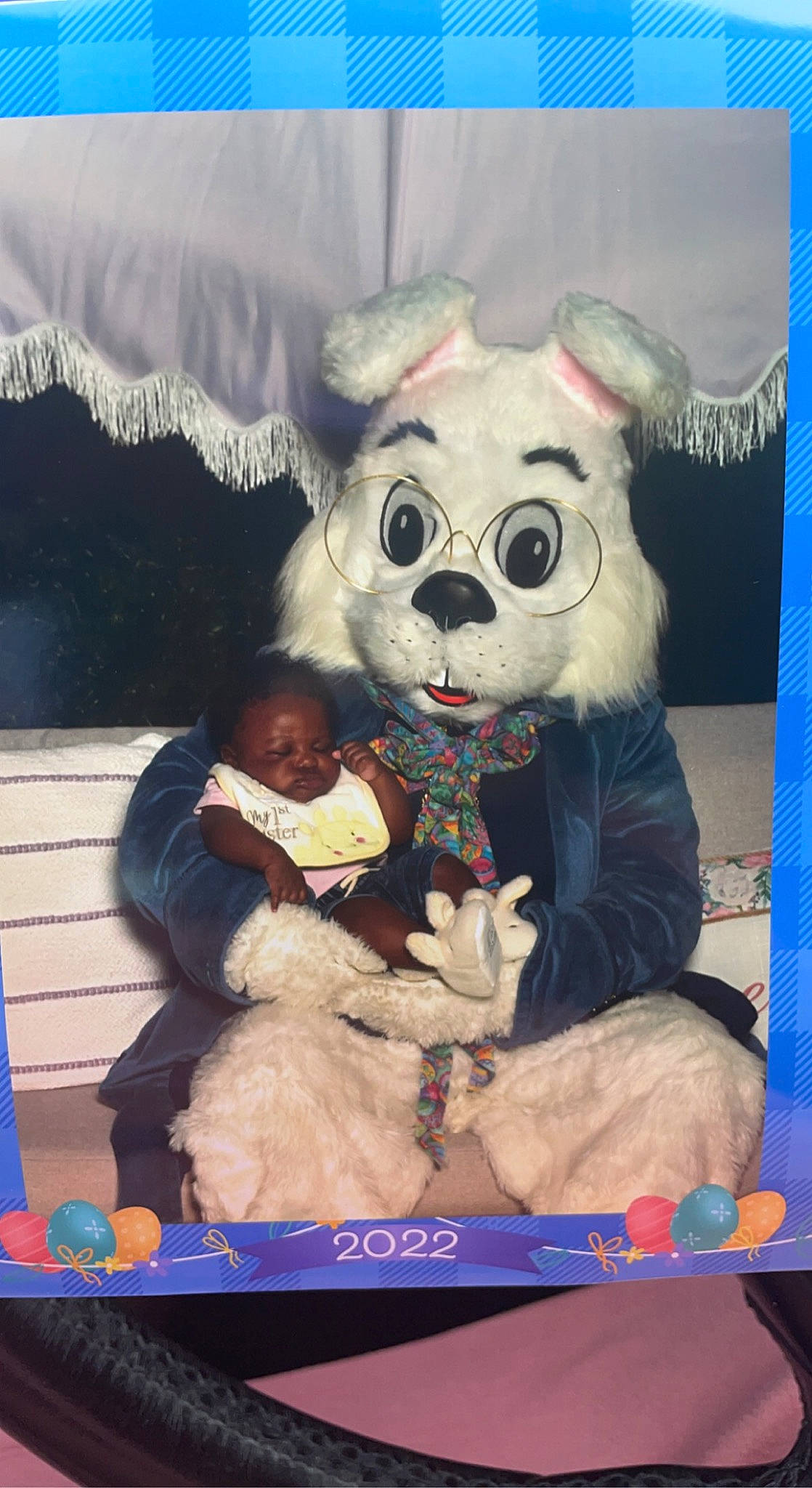 Kaisen is registered to the contest to win money with this photo: art, baby, blue, event, fun, fur, happy, mascot, person, pink, plush, recreation, room, snapshot, stuffed_toy, teddy_bear, textile, toddler, toy, vertebrate