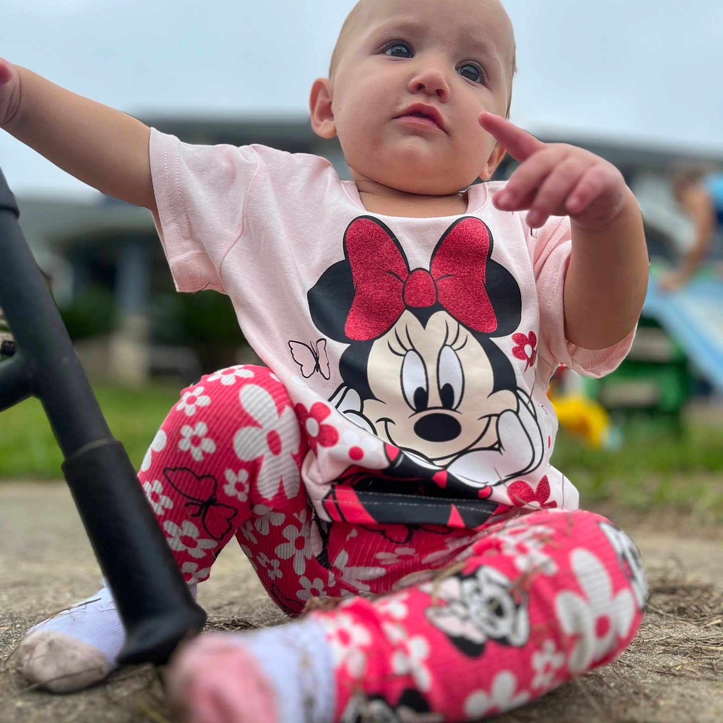 Ariella joined the competition — help win amazing prizes! baby, bodypart, clothing, face, finger, grass, hand, head, nature, outdoorplayarea, outdoors, pants, park, person, photography, plant, playarea, portrait, sitting, t_shirt