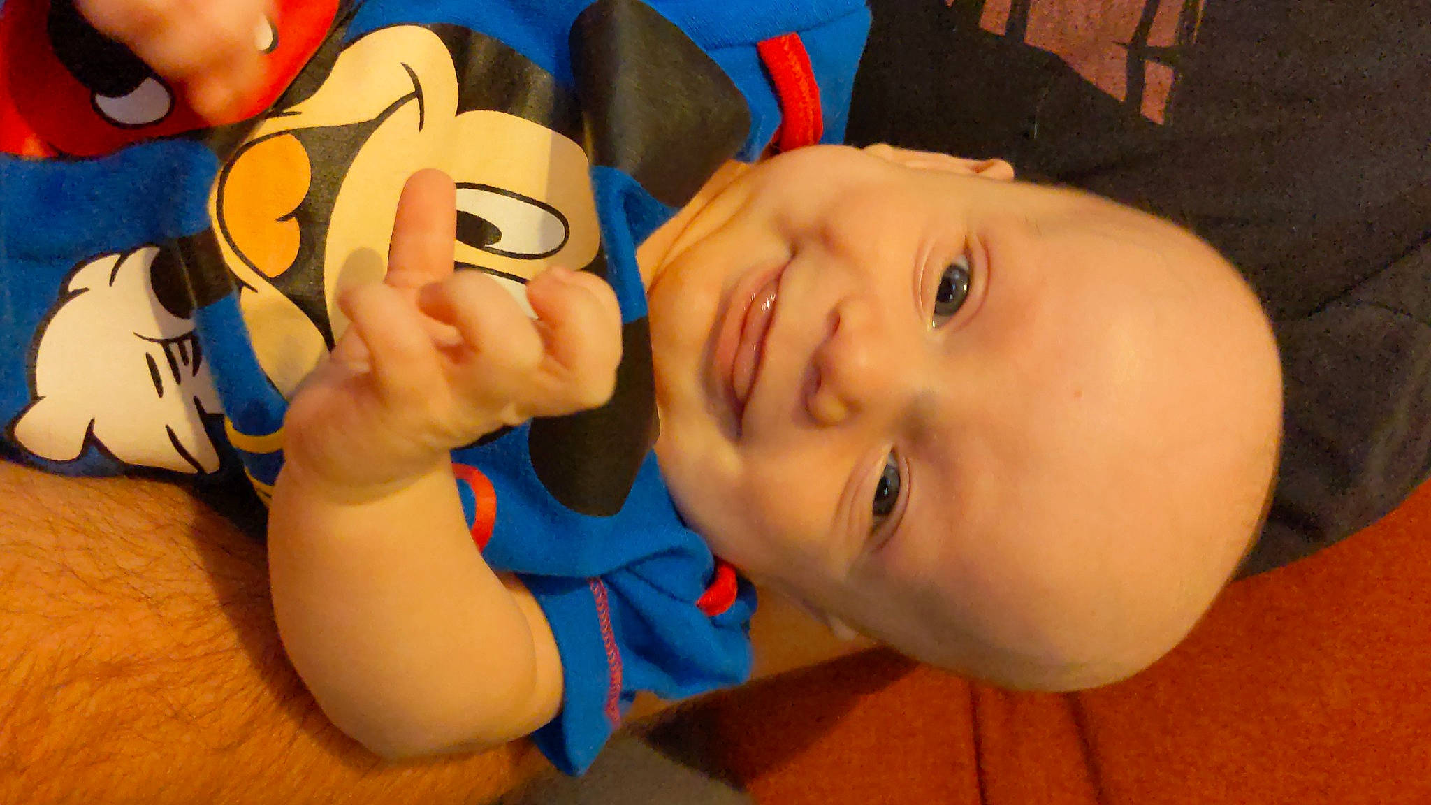 Leviathan is registered to the contest to win money with this photo: baby, baby_playing_with_toys, baby_toddler_clothing, cheek, child, finger, fun, hand, happy, joy, leisure, mouth, nail, nose, person, play, skin, smile, thumb, toddler