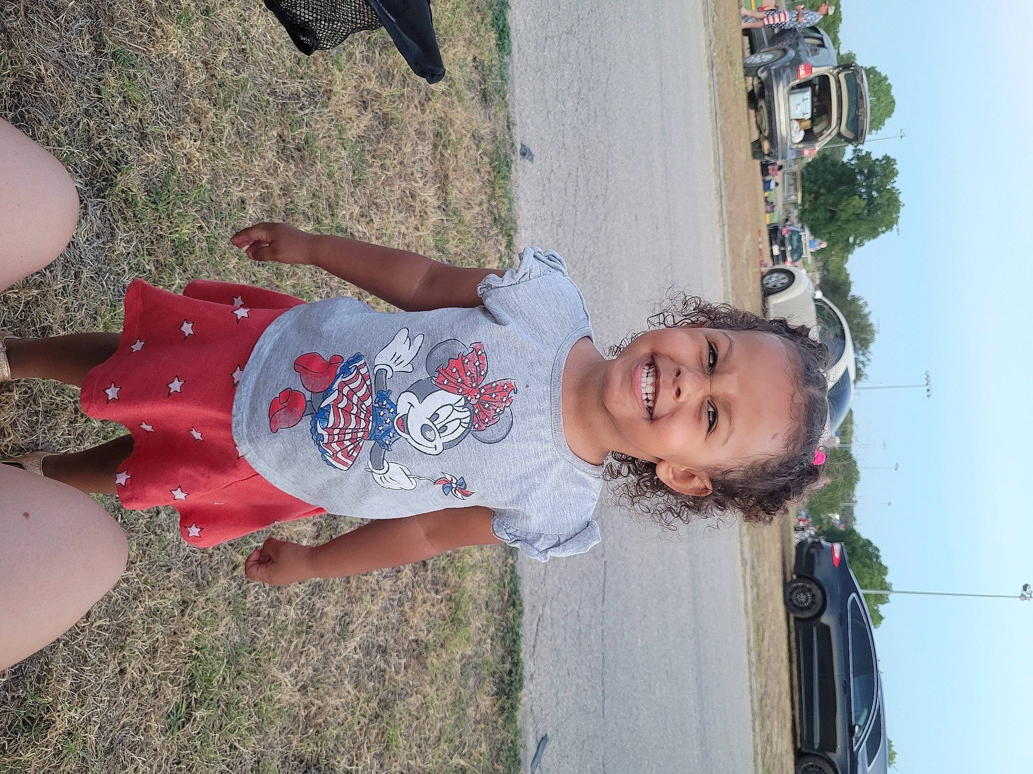 Neveah joined the competition — help win amazing prizes! carmine, child, foot, fun, happy, human_leg, joy, leaf, leisure, pattern, person, plant, sandal, sky, smile, thigh, toddler, tree, vacation, white