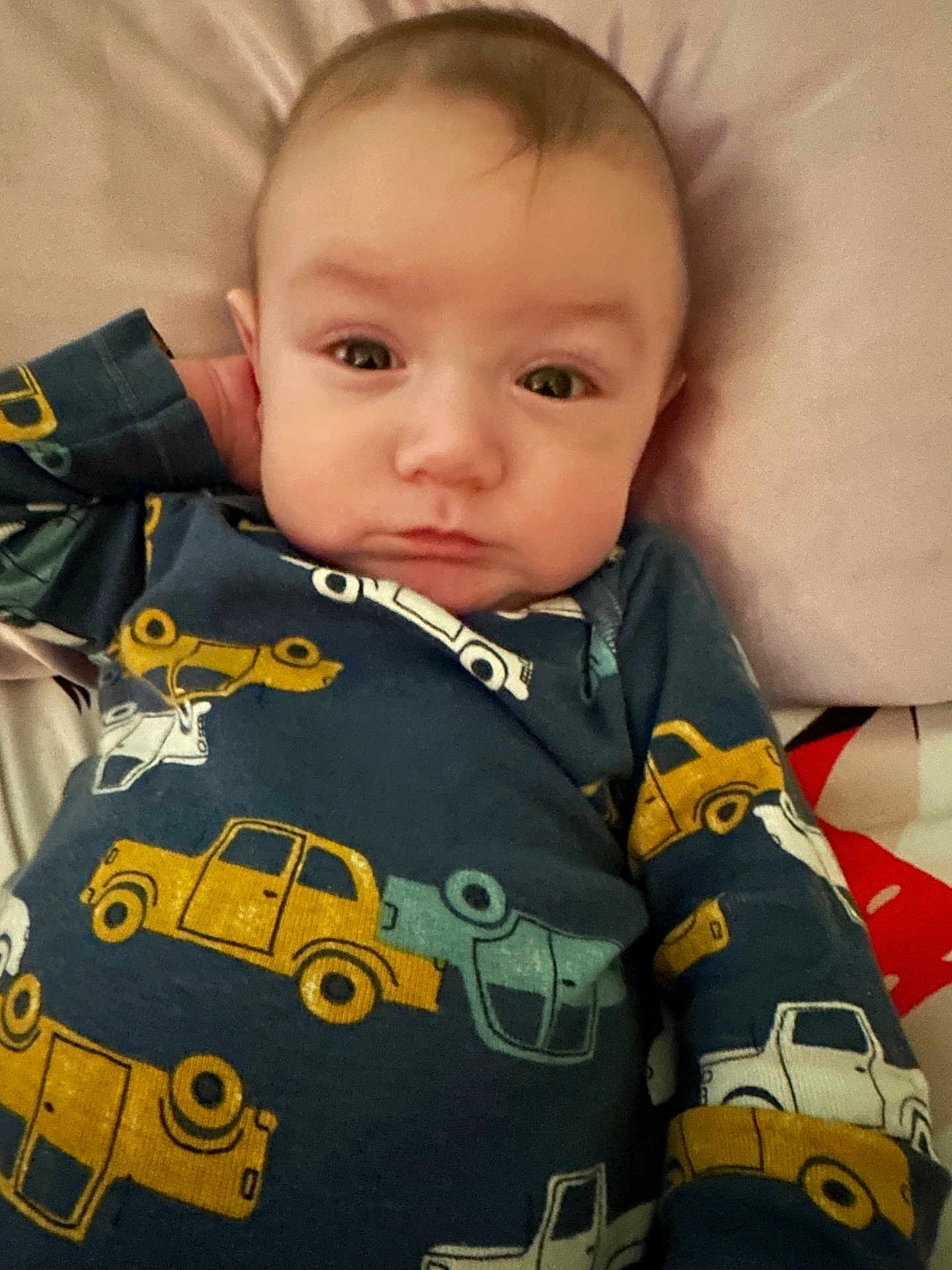 Elijah joined the competition — help win amazing prizes! applique, baby, bed, bedroom, blanket, bodypart, car, clothing, coat, couch, crib, cushion, face, finger, frown, furniture, hand, happy, head, homedecor