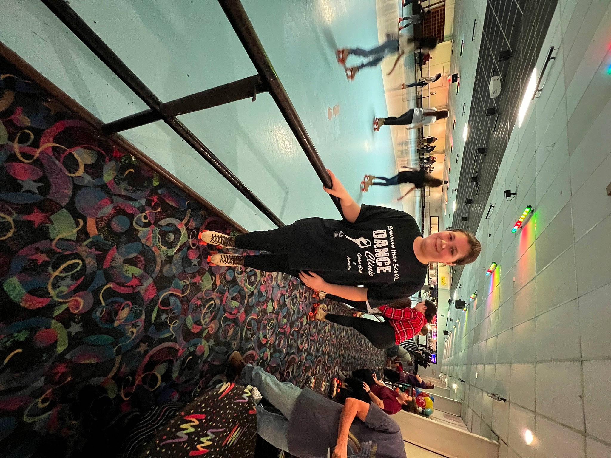 Lilyana is registered to the contest to win money with this photo: adventure, artist, bouldering, ceiling, climbing, climbing_hold, event, font, fun, human_leg, individual_sports, joy, leisure, metal, orange, person, recreation, room, sky, sports