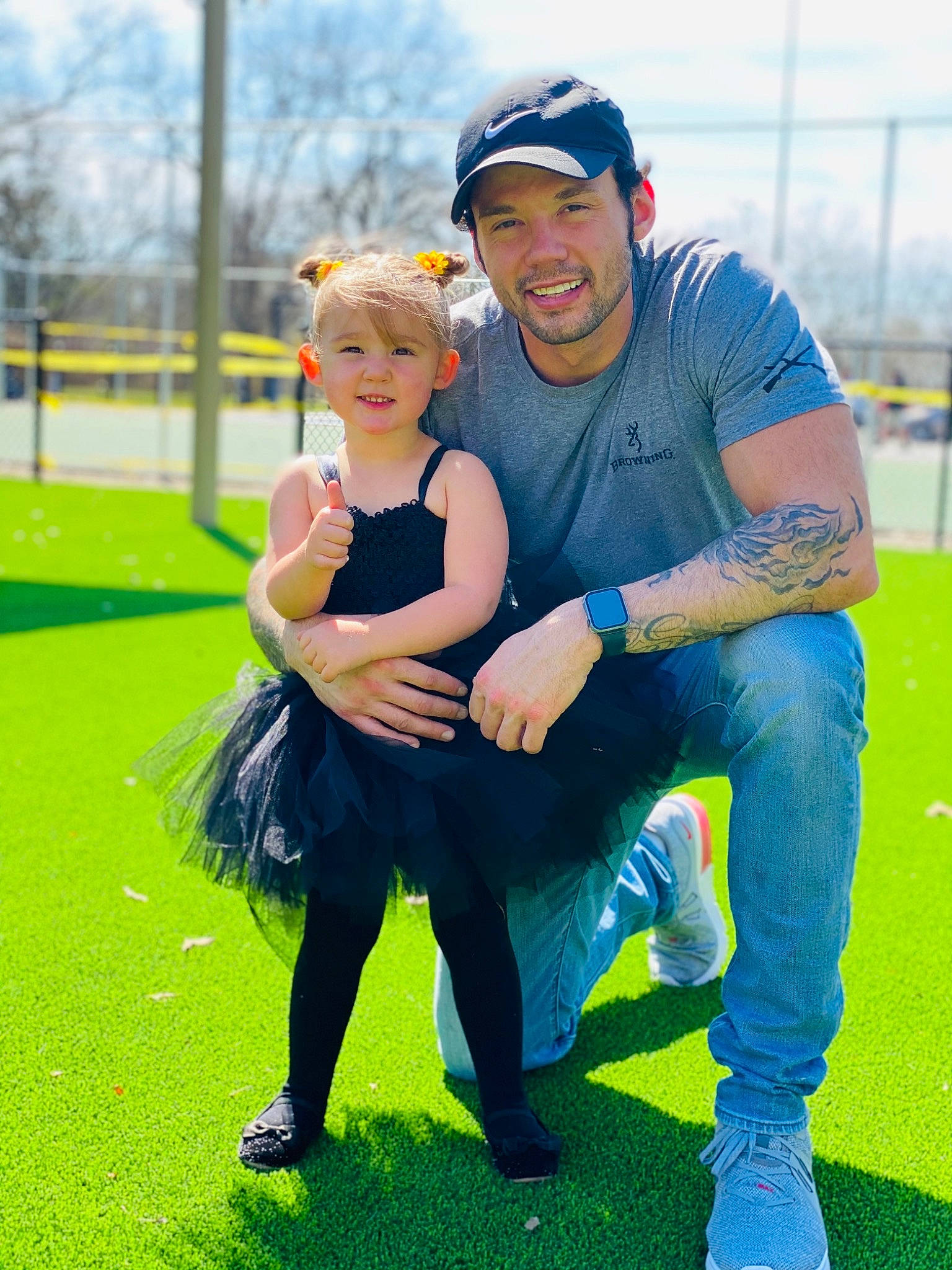 Summer joined the competition — help win amazing prizes! baseball_cap, cap, child, electric_blue, event, facial_expression, flash_photography, footwear, fun, gesture, grass, grassland, happy, headwear, joy, lawn, leisure, people_in_nature, person, recreation