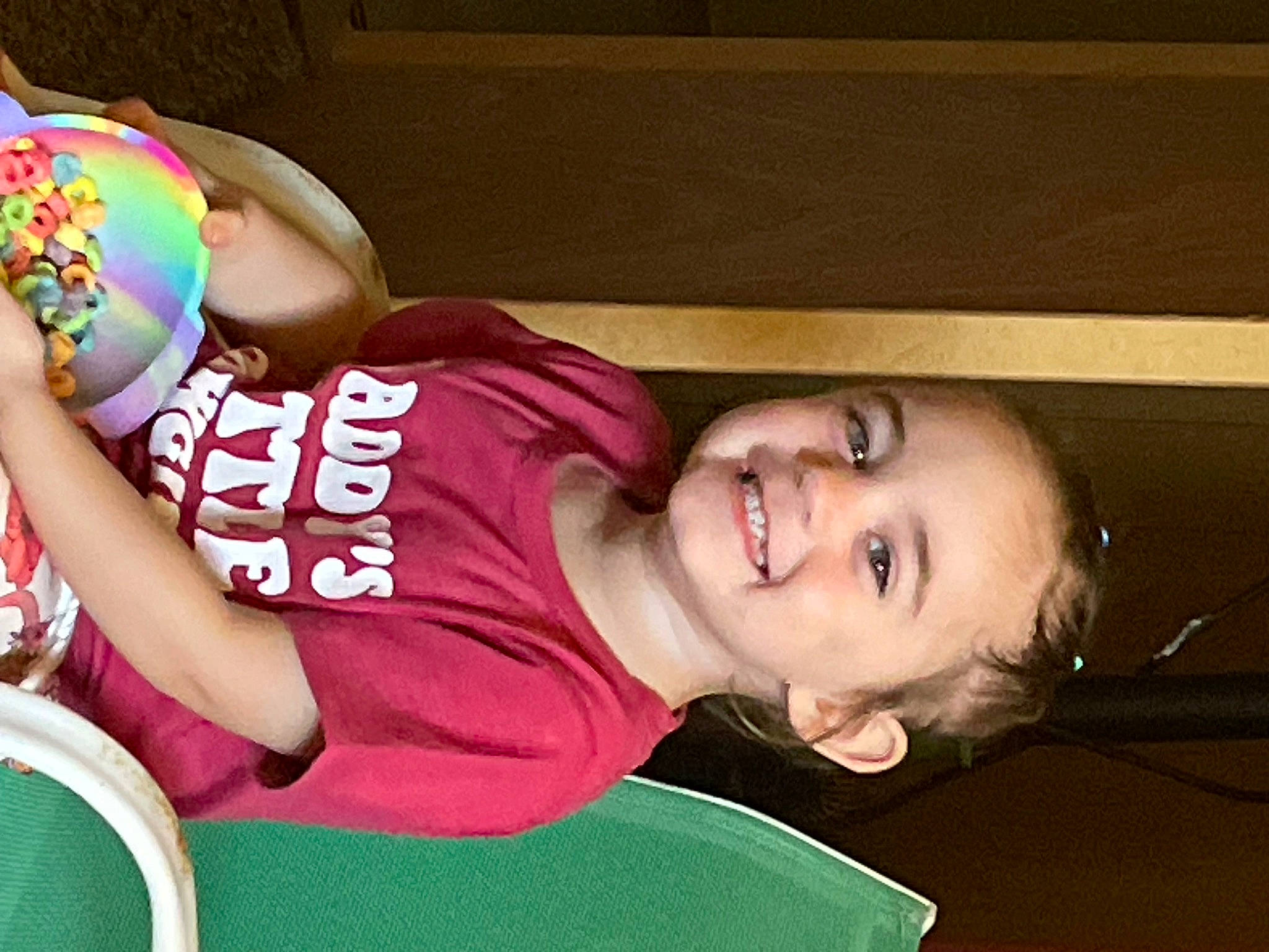 Audrianna joined the competition — help win amazing prizes! abdomen, baby_toddler_clothing, cheek, chest, child, elbow, fun, happy, human_leg, joy, leisure, neck, person, play, sitting, sleeve, smile, sportswear, t_shirt, thigh