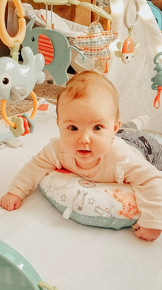 Collins is registered to the contest to win money with this photo: baby, child, ear, happy, person, play, product, room, skin, smile, toddler