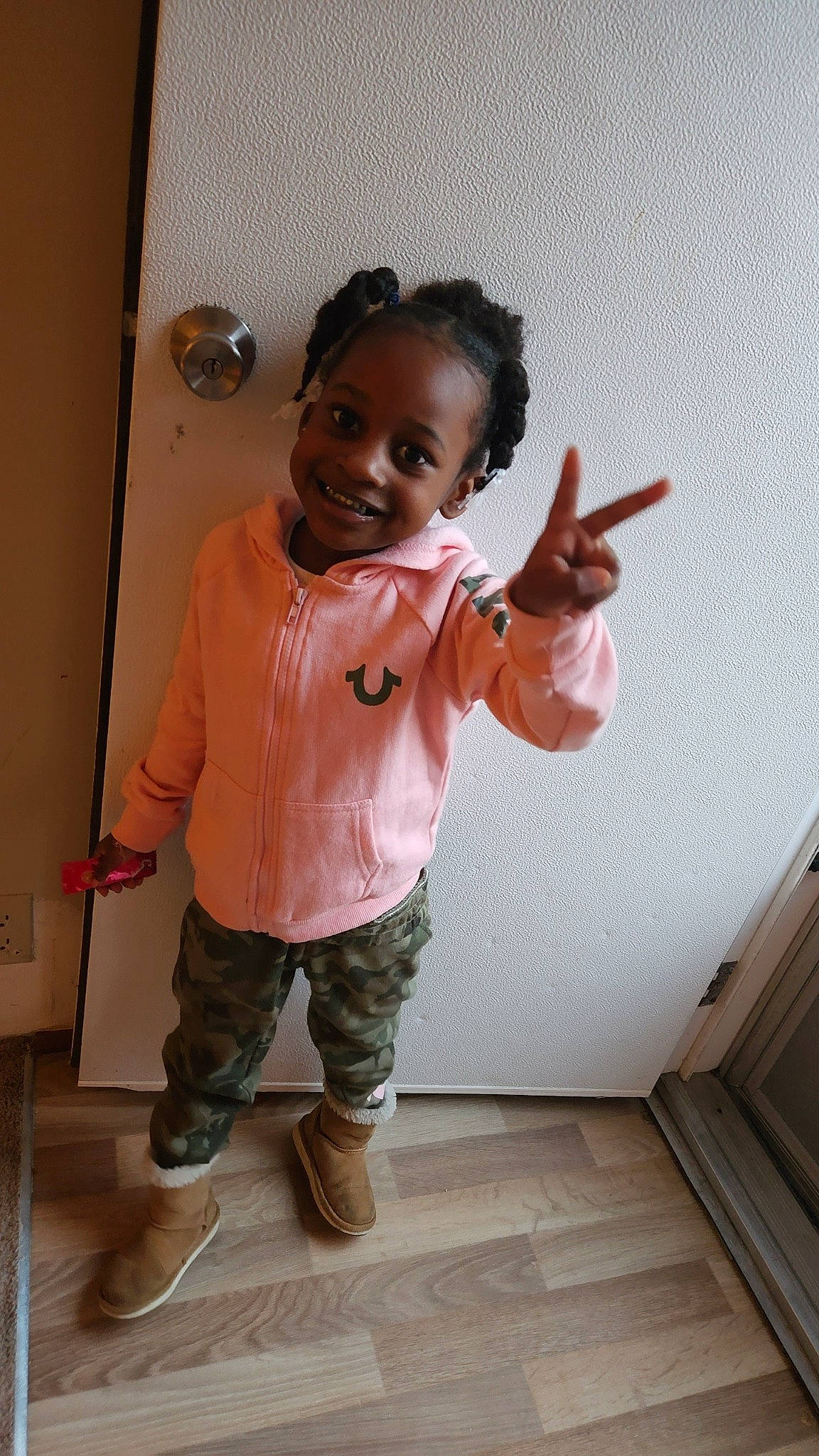 Kaisley joined the competition — help win amazing prizes! baby_toddler_clothing, cheek, child, elbow, finger, flooring, foot, fun, gesture, happy, hardwood, human_leg, joy, leg, person, skin, sleeve, smile, thumb, toddler