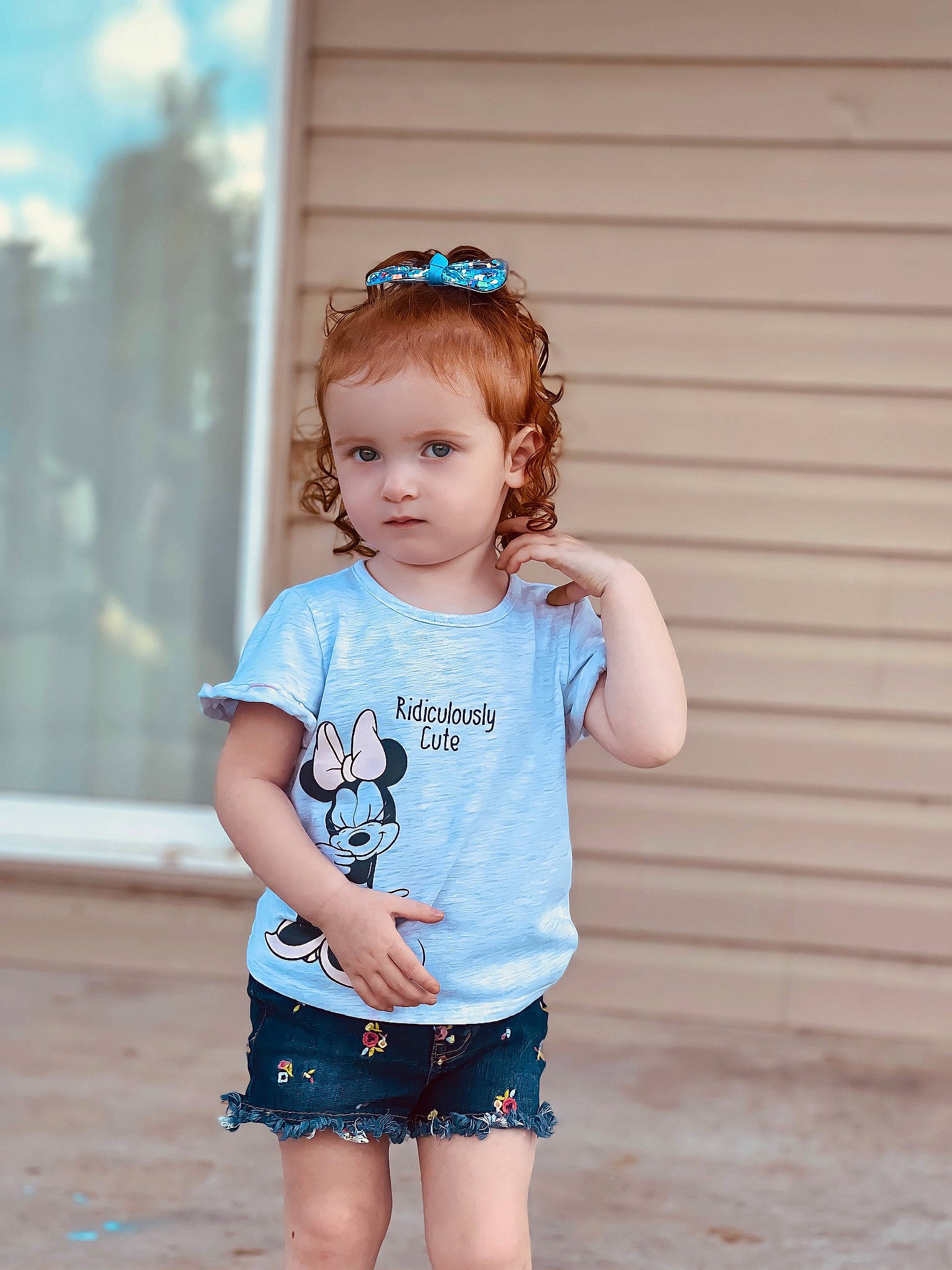 Kaylani joined the competition — help win amazing prizes! aqua, azure, baby_toddler_clothing, child, clothing, cloud, electric_blue, flash_photography, happy, joint, people, person, pink, shorts, shoulder, sleeve, standing, summer, t_shirt, toddler