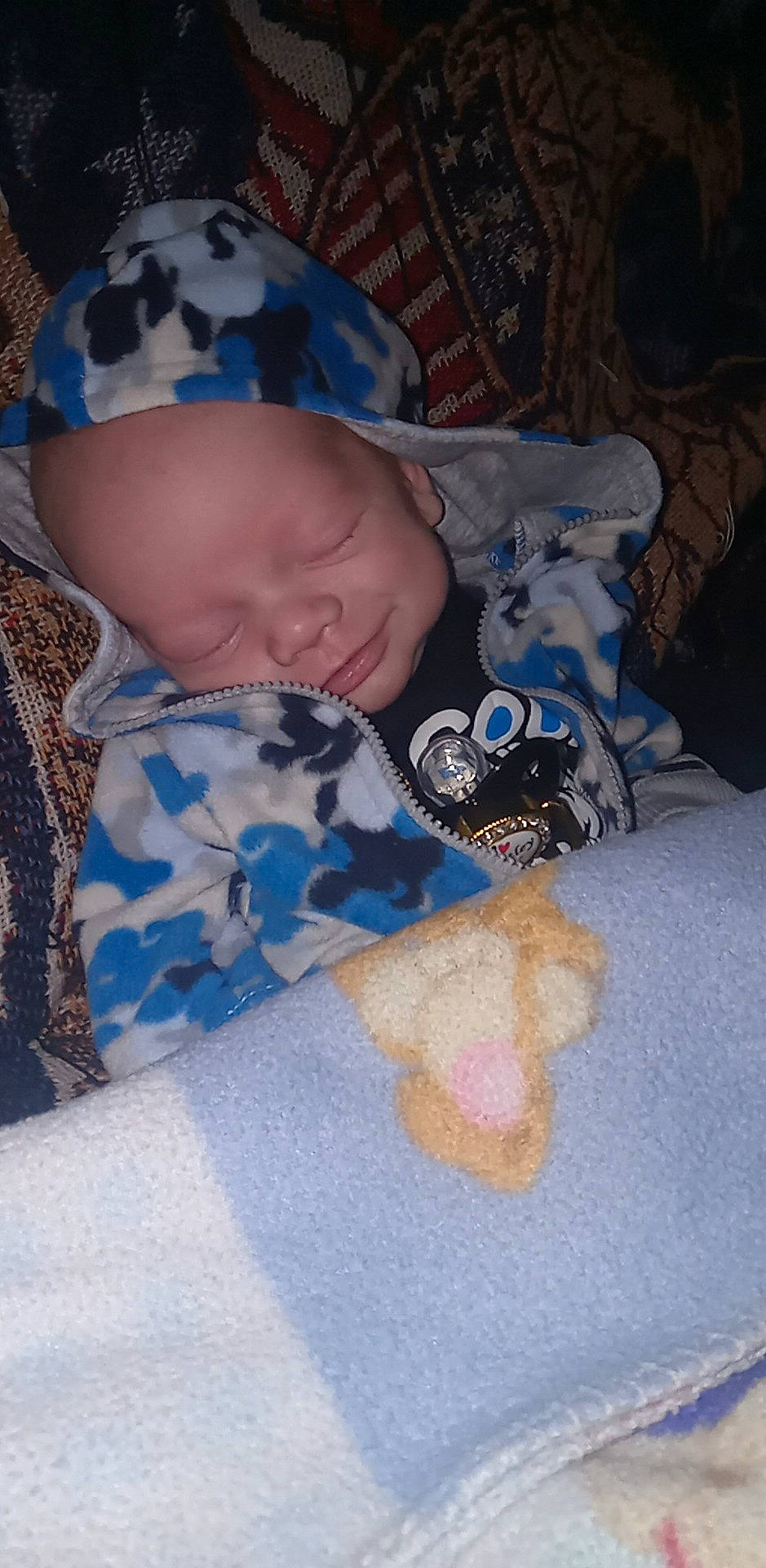 Bentley joined the competition — help win amazing prizes! baby, baby_products, baby_toddler_clothing, bedtime, cheek, child, comfort, eye, linens, pattern, person, room, skin, sleeve, smile, toddler, tree