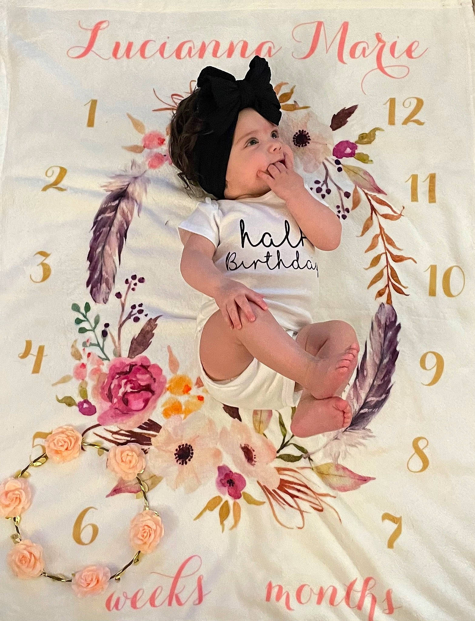 Lucianna joined the competition — help win amazing prizes! art, bangs, costume_hat, creative_arts, eyelash, floral_design, flower, font, graphic_design, graphics, happy, headwear, illustration, magenta, pattern, peach, pedicel, person, petal, pink