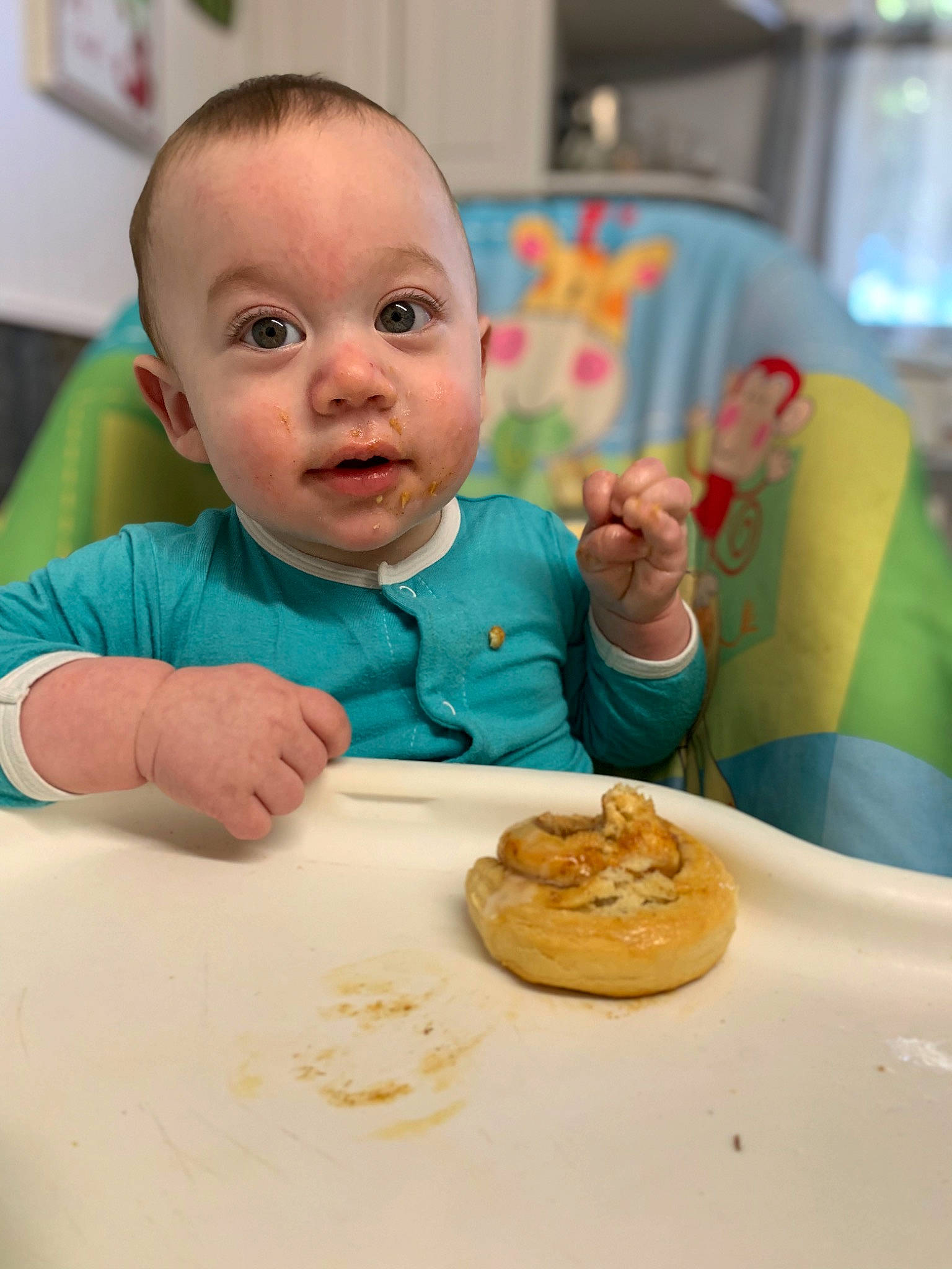 Ezra joined the competition — help win amazing prizes! baby, baked_goods, baking, chair, comfort_food, cuisine, dessert, dish, dishware, finger_food, food, food_craving, gluten, ingredient, person, plate, recipe, sweetness, table, tableware