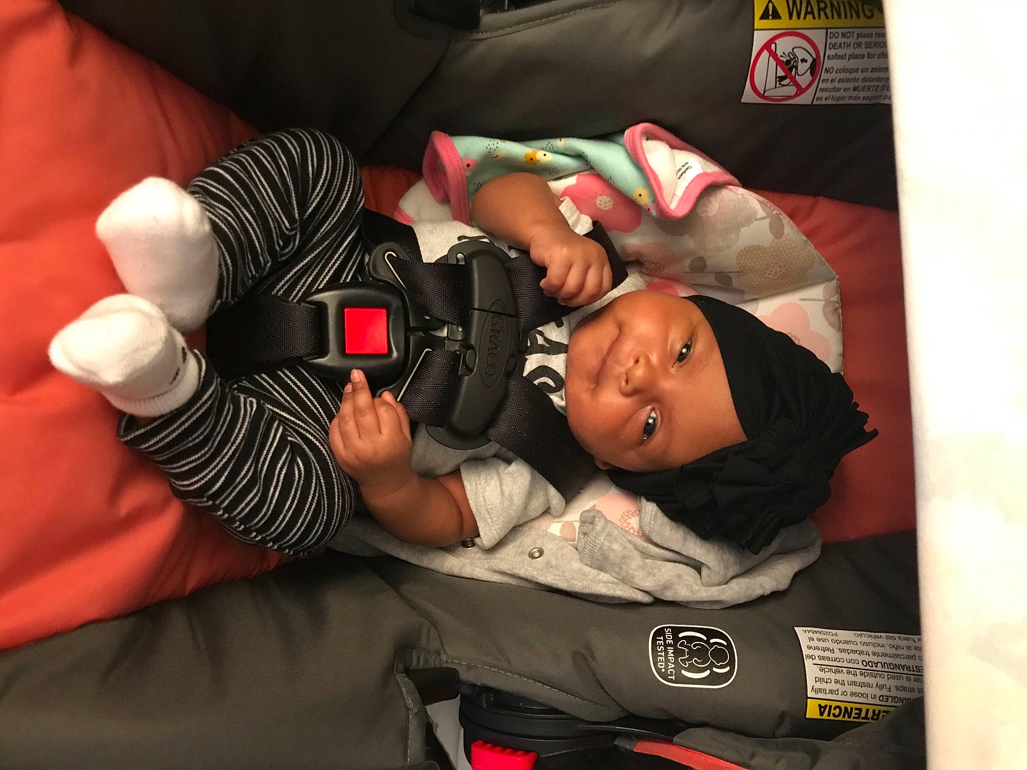 Cienna joined the competition — help win amazing prizes! audio_equipment, baby_products, car_seat, carmine, child, comfort, couch, elbow, fictional_character, hand, headwear, human_leg, linens, nail, person, room, sock, t_shirt, textile, thigh