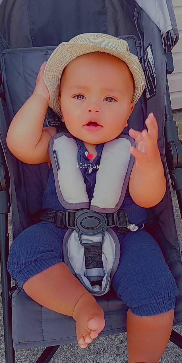 Jaylin joined the competition — help win amazing prizes! auto_part, baby, baby_carriage, baby_in_car_seat, baby_products, car_seat, cheek, child, person, product, toddler