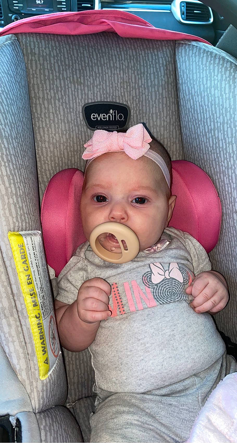 Alayah joined the competition — help win amazing prizes! baby, baby_products, baby_toddler_clothing, bib, cheek, child, chin, comfort, eye, eyelash, face, facial_expression, hairstyle, headgear, headwear, iris, lip, person, pink, skin