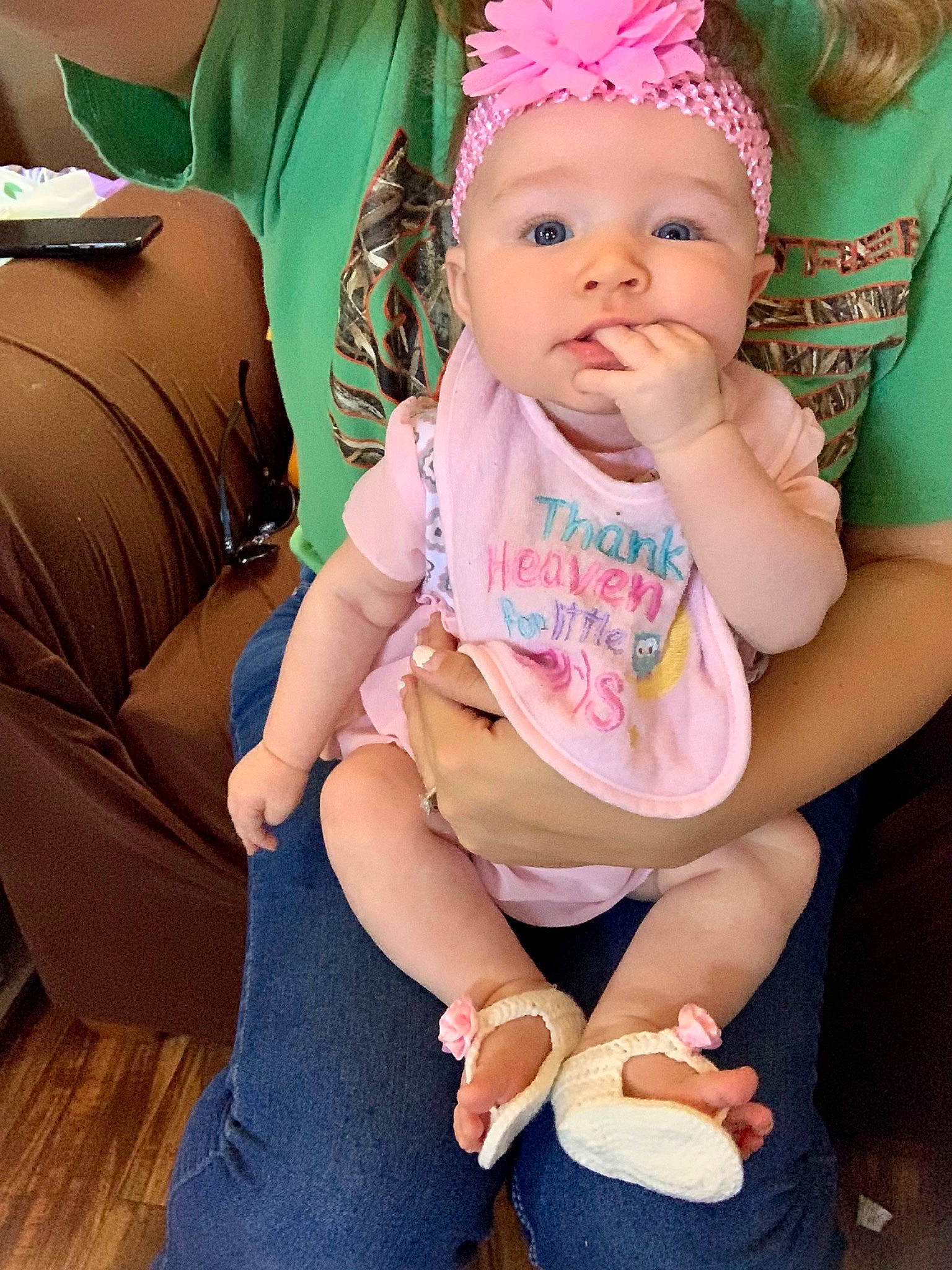 Jessie joined the competition — help win amazing prizes! arm, baby, baby_toddler_clothing, cap, child, costume_hat, event, fashion_accessory, finger, fun, hand, happy, headband, headpiece, headwear, leg, person, pink, sitting, skin
