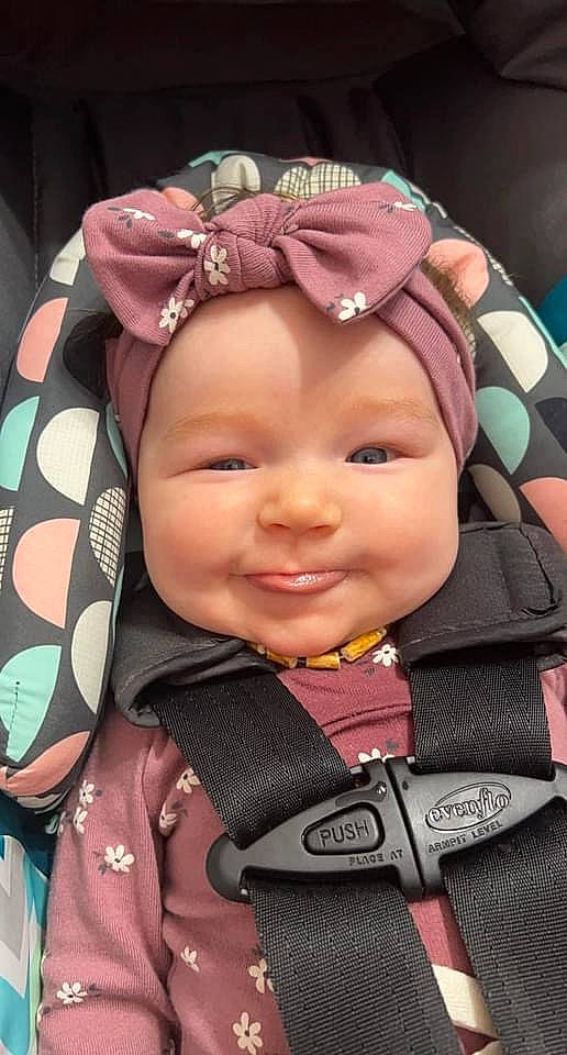 Jessie joined the competition — help win amazing prizes! baby, baby_carriage, cheek, chin, comfort, cool, eyebrow, face, happy, headwear, iris, nose, organ, outerwear, person, photograph, pink, product, skin, smile