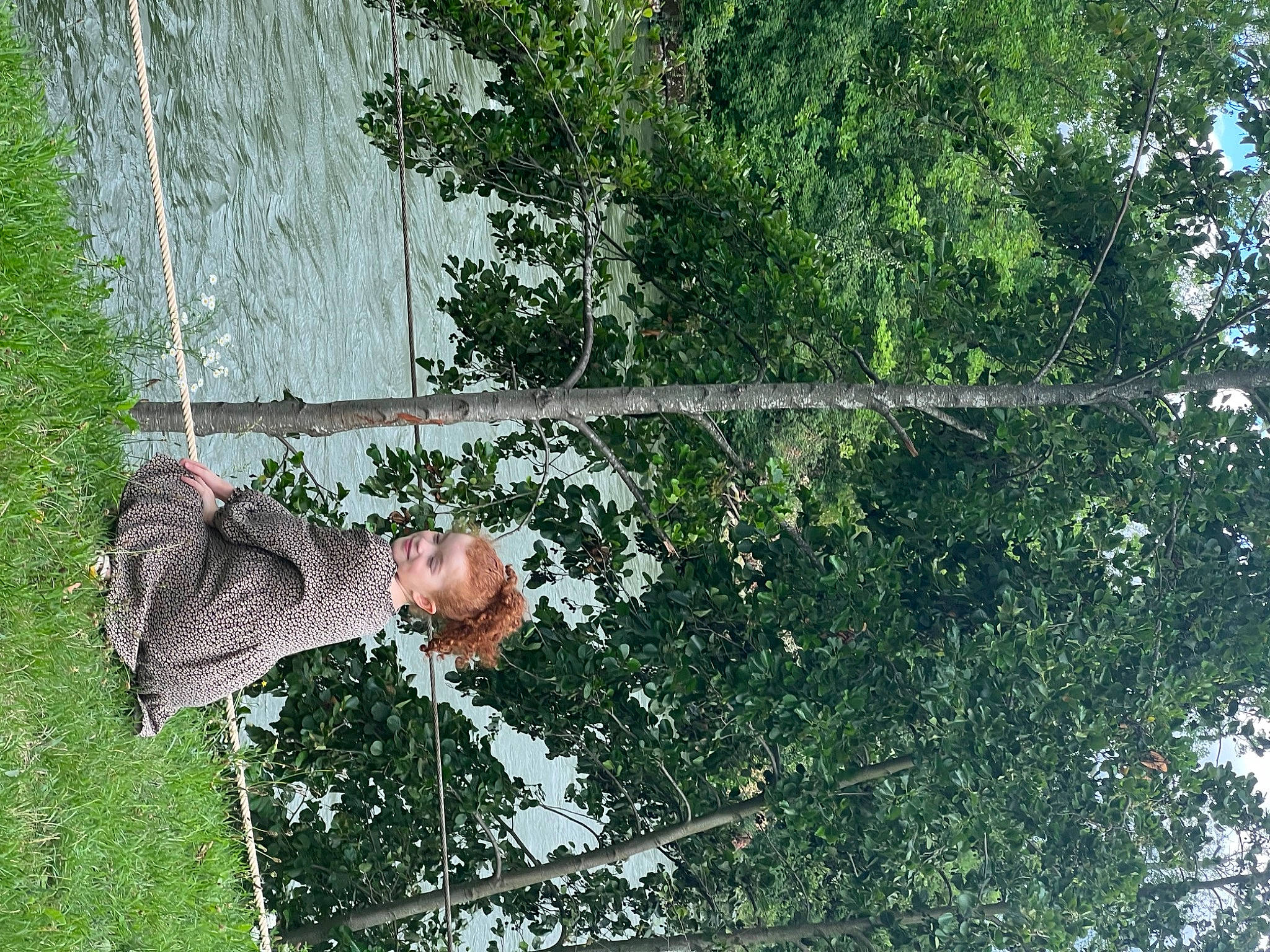 Lounja Alice participe au concours pour gagner de l'argent avec cette photo : forest, grass, joy, person, plant, pole, rope, shrub, tree, trunk, twig, water