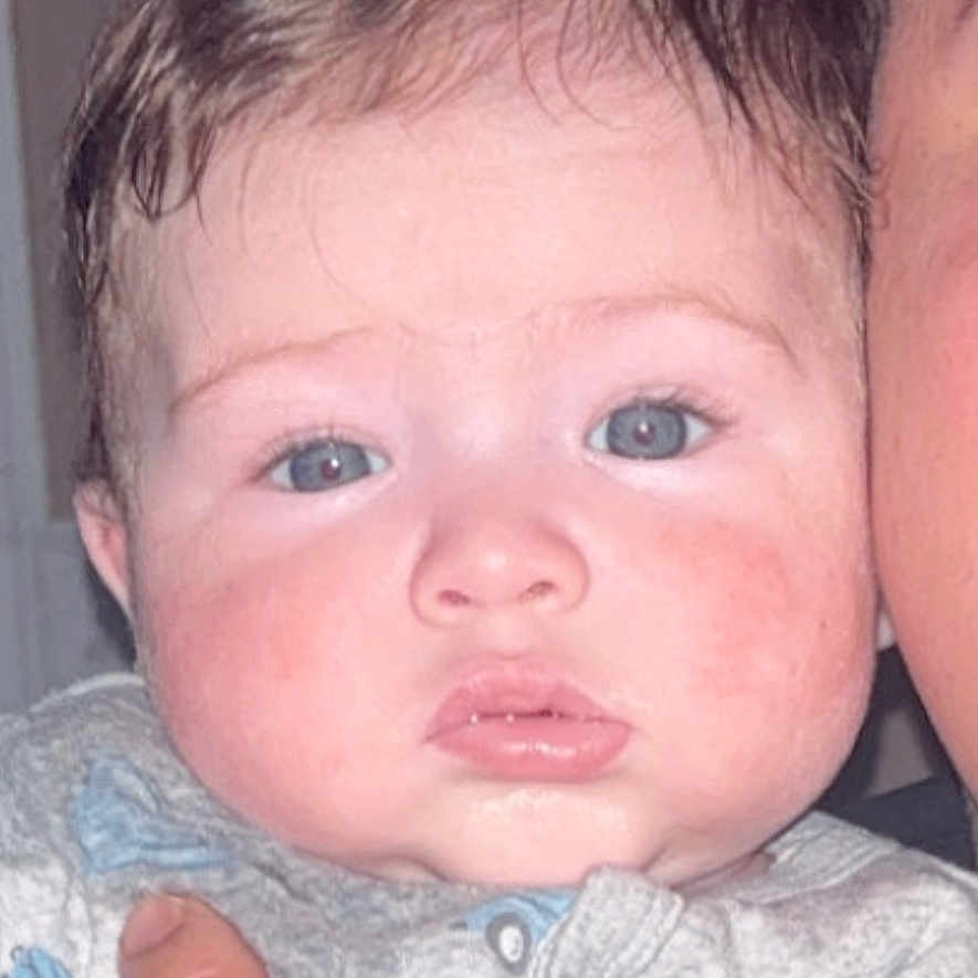 Greyson joined the competition — help win amazing prizes! accessories, baby, bodypart, face, finger, hand, happy, head, jewelry, kissing, mouth, newborn, person, photography, portrait, ring, romantic, selfie, smile, wrist
