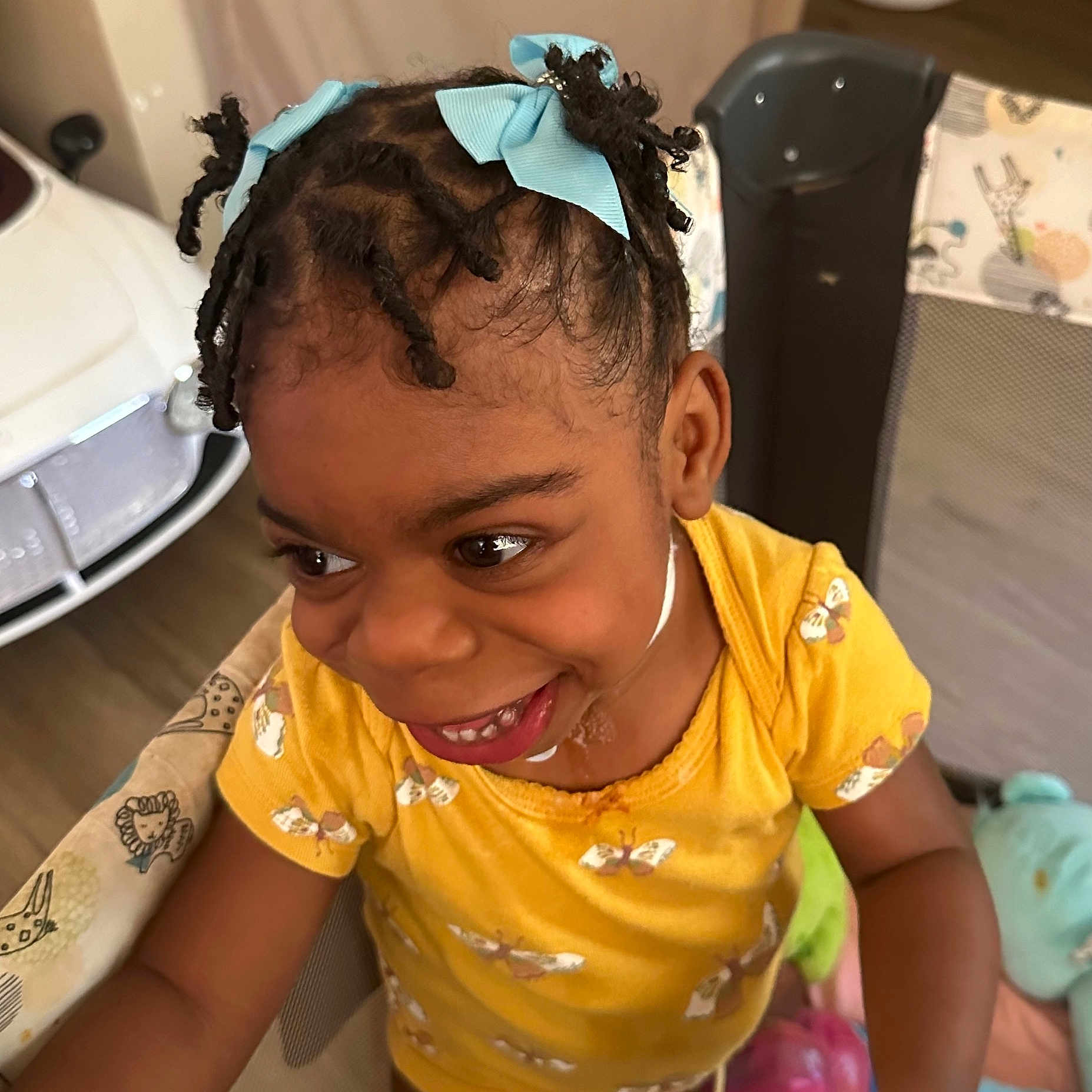 Jameria is registered to the contest to win money with this photo: blackhair, bodypart, braid, child, clothing, cornrows, dimples, face, female, girl, hair, happy, head, person, shoulder, sink, skin, sleeve, smile, tattoo