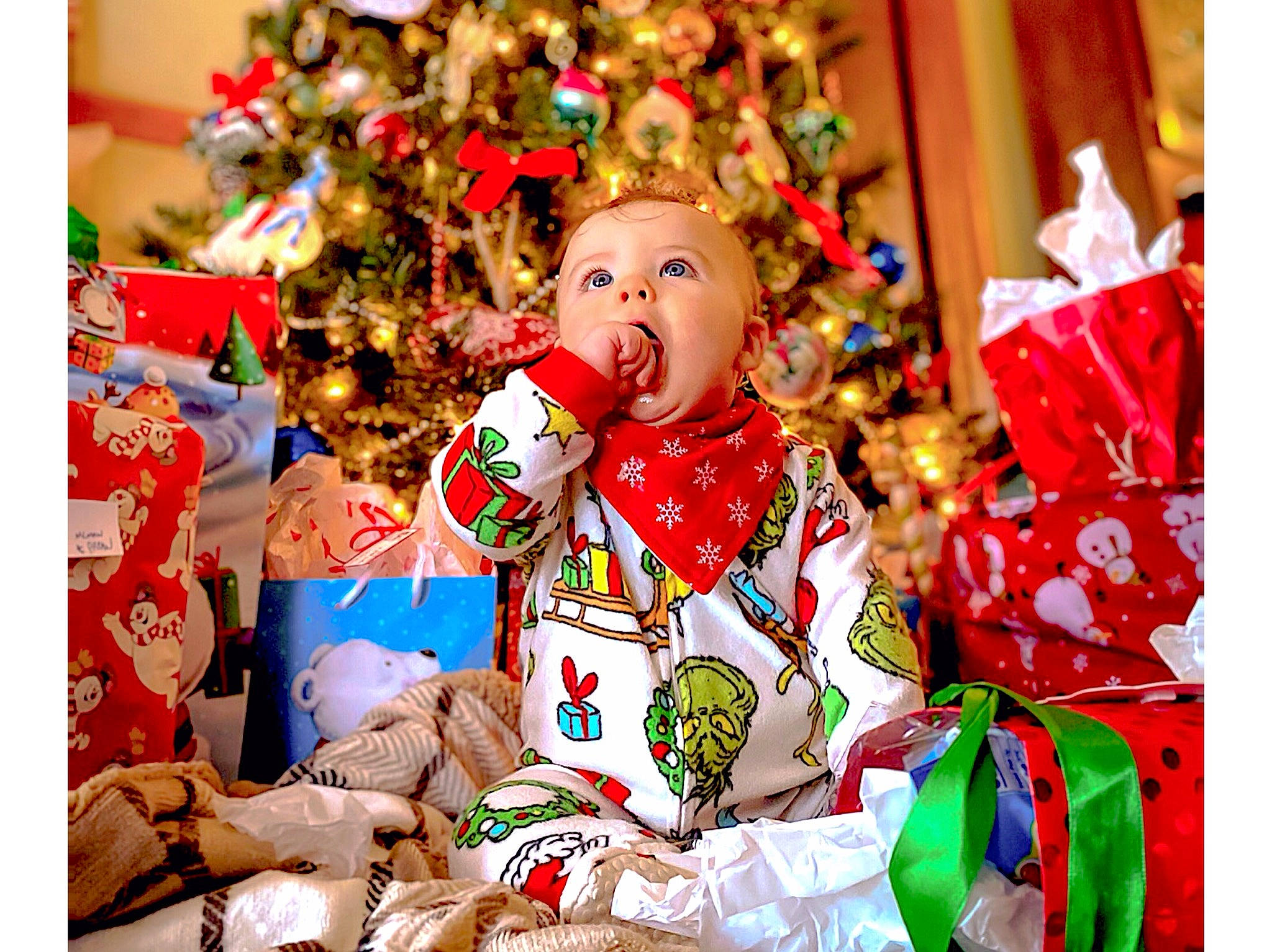 Greysen joined the competition — help win amazing prizes! child, christmas, christmas_decoration, christmas_eve, christmas_ornament, christmas_tree, dress, event, face, fictional_character, fun, happy, head, headwear, holiday, holiday_ornament, interior_design, ornament, person, room