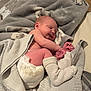 baby, newborn, sleeping, blanket, diaper, sock, bed, cozy, rest, infant, cute, soft, peaceful, hands, skin, head, floor, knit_blanket, toddler, portrait