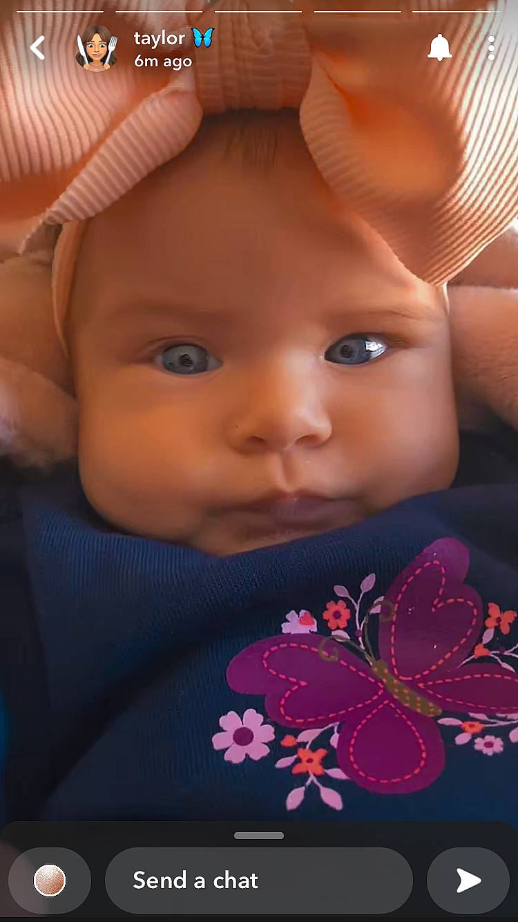 Kaelyn joined the competition — help win amazing prizes! baby, cheek, child, chin, close_up, eyebrow, eyelash, happy, hat, iris, lip, magenta, nose, pattern, person, petal, photograph, pink, skin, textile