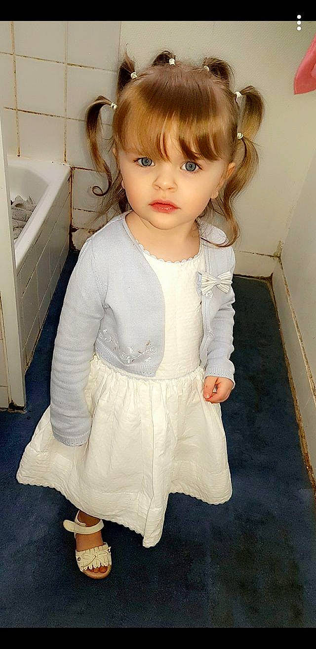 Innaya participe au concours pour gagner de l'argent avec cette photo : arm, baby_toddler_clothing, cheek, chin, dress, eye, eyebrow, eyelash, hair, hairstyle, head, human_body, iris, lip, neck, outerwear, person, skin, sleeve, waist