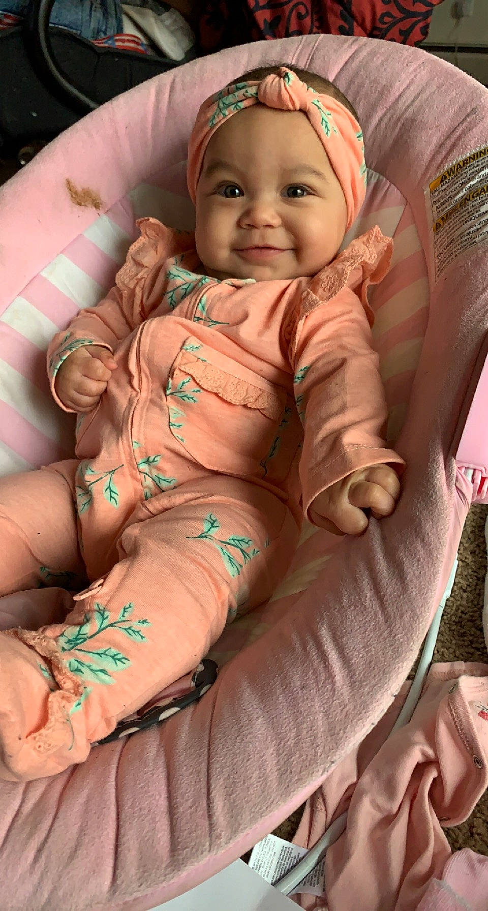 Neveah joined the competition — help win amazing prizes! arm, baby, cheek, chest, comfort, eye, finger, hand, happy, head, headwear, joint, joy, mouth, muscle, organ, person, pink, skin, smile