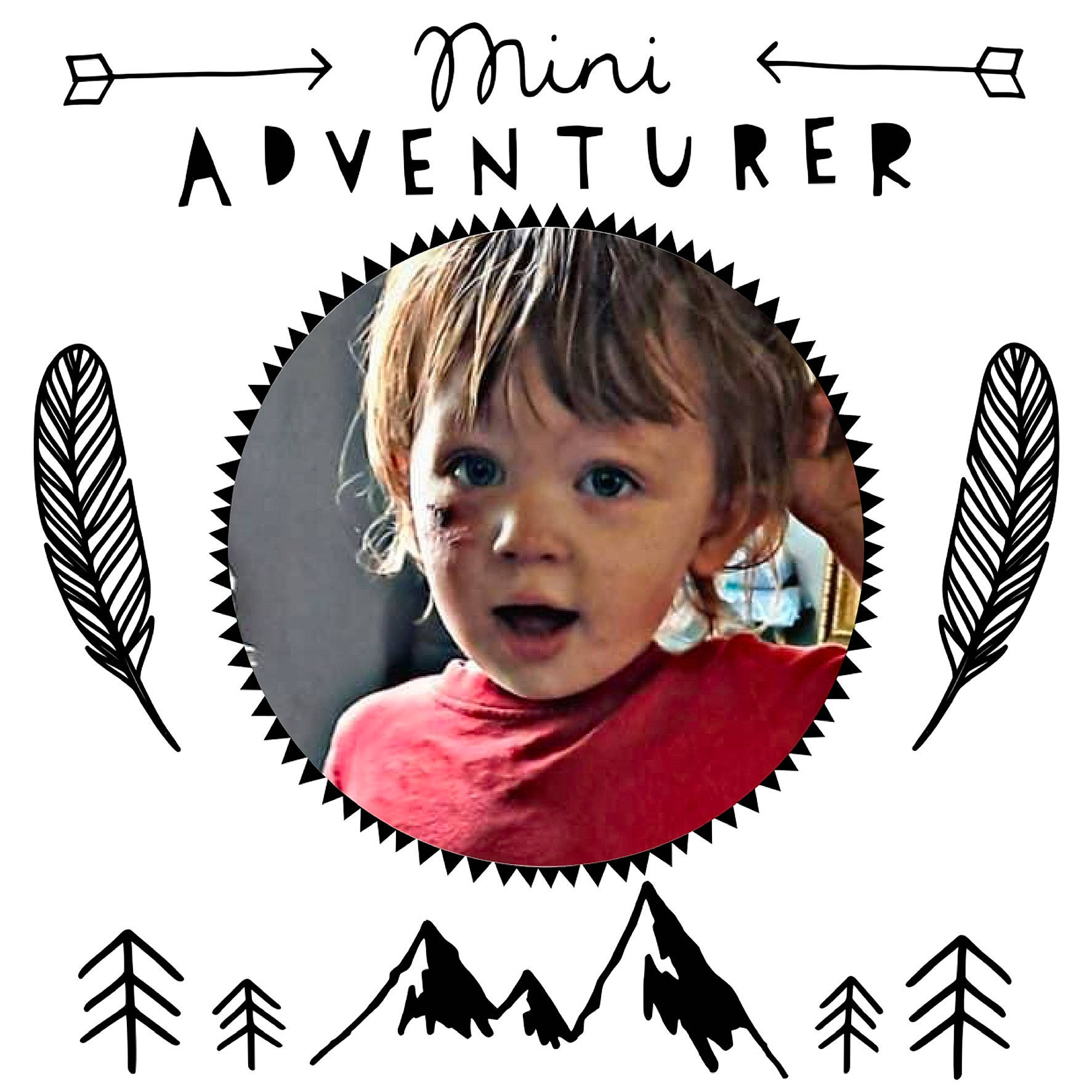 Wiatt is registered to the contest to win money with this photo: art, audio_equipment, child, circle, eyelash, font, graphics, happy, illustration, jaw, kitchen_utensil, logo, magenta, person, photo_caption, surprise, toddler