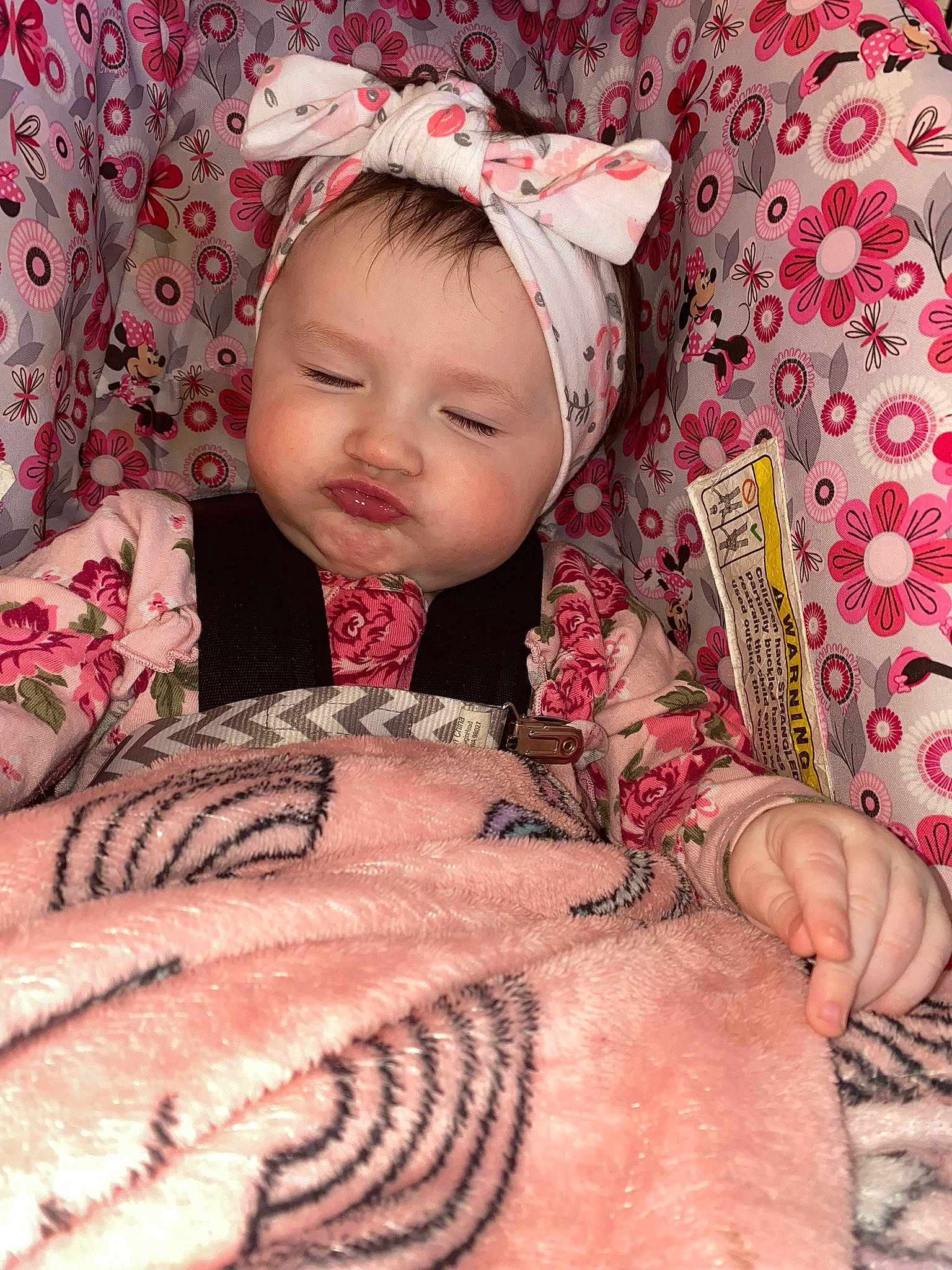 Nylah joined the competition — help win amazing prizes! baby, baby_toddler_clothing, cheek, collar, eye, eyelash, fashion, fashion_accessory, happy, headwear, linens, lip, magenta, neck, pattern, peach, person, pink, skin, sleeve