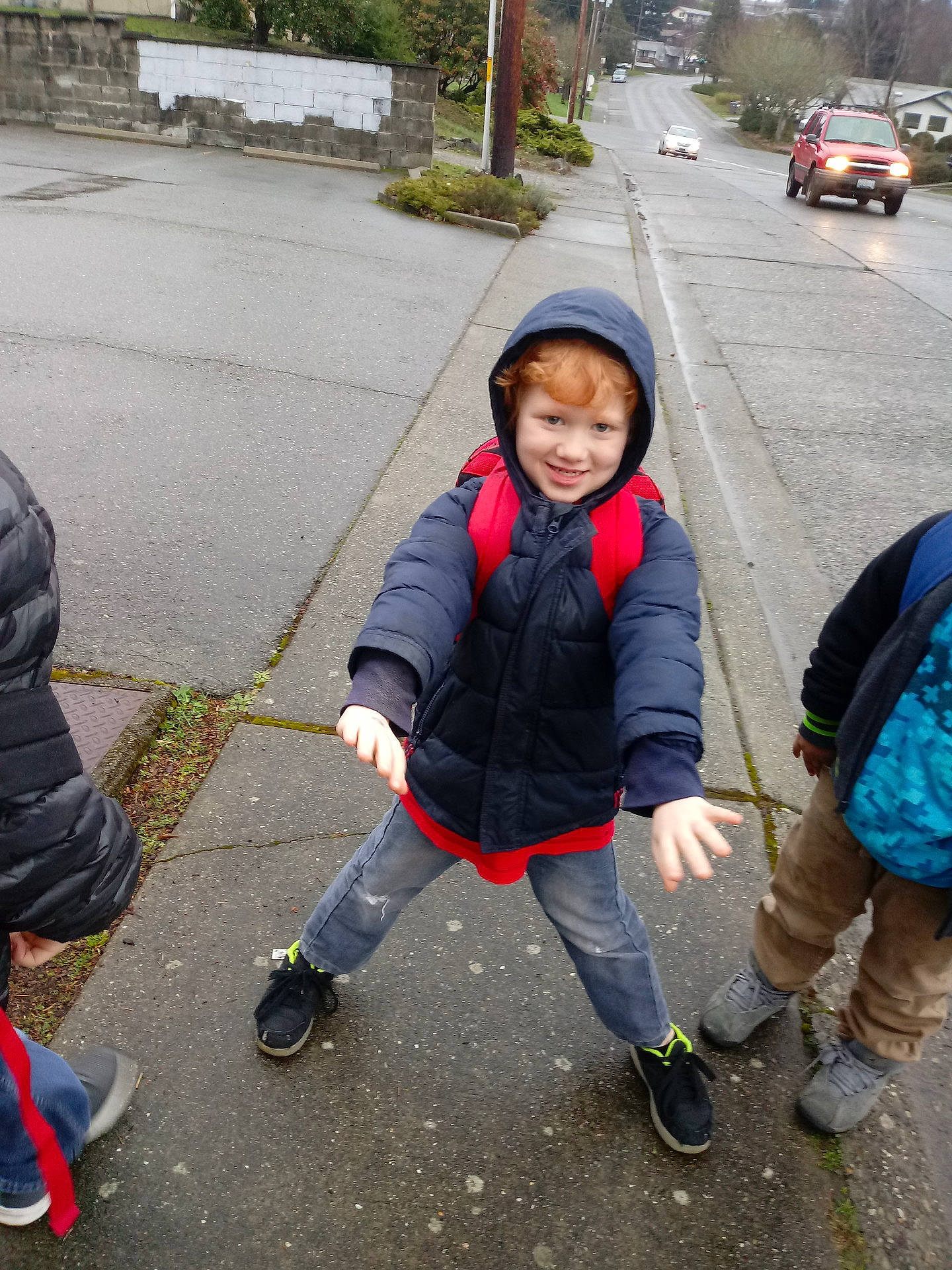 Jude is registered to the contest to win money with this photo: baby_carriage, car, child, day, footwear, fun, girl, headgear, health_beauty, joy, person, personal_protective_equipment, play, product, recreation, road, street, toddler, tree, vacation