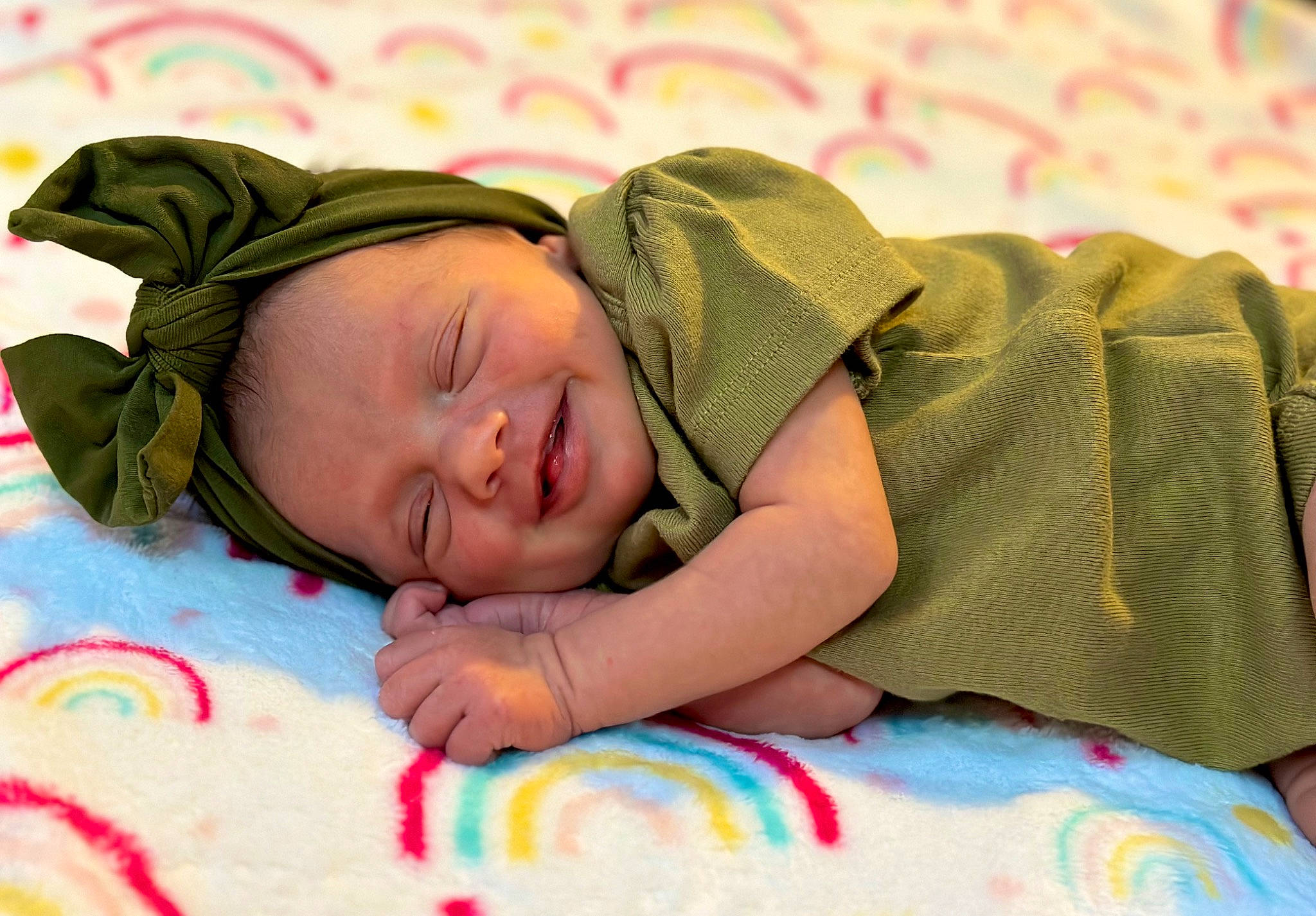 Elora joined the competition — help win amazing prizes! baby, baby_products, baby_sleeping, baby_toddler_clothing, bedding, bedtime, child, comfort, fun, grass, happy, headgear, linens, nap, pattern, person, room, skin, sleep, textile