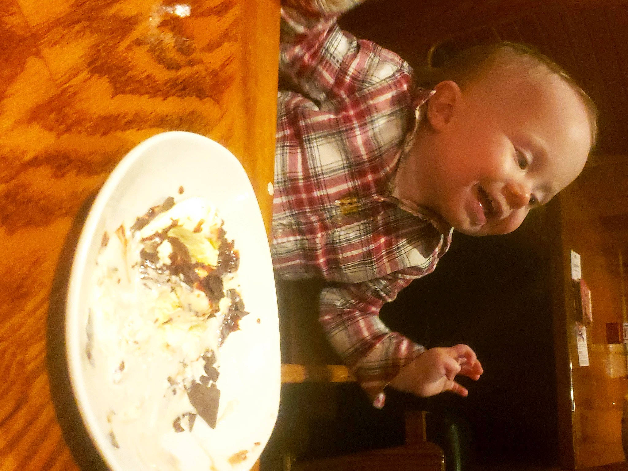 Daniel joined the competition — help win amazing prizes! baby, dishware, flash_photography, food, happy, ingredient, mixture, pattern, person, plaid, plate, platter, recipe, serveware, sleeve, smile, table, tableware, tartan, toddler