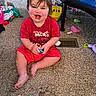 Terrence joined the competition — help win amazing prizes! candid, carpet, child, cute, face, floor, fun, happy, household, indoor, legs, messy, play, red_clothing, scattered_items, sitting, smiling, toddler, toys, young_child