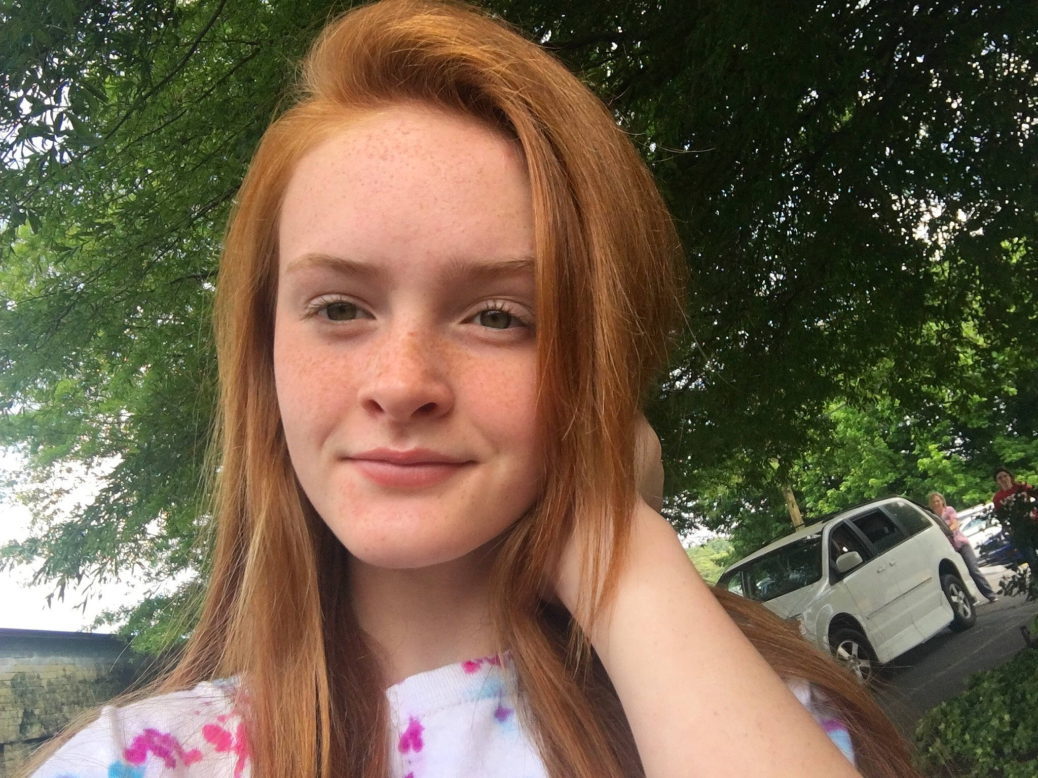 Reiley joined the competition — help win amazing prizes! beauty, blond, brown_hair, chin, eye, eyebrow, face, forehead, fun, hair, hairstyle, head, joy, lip, long_hair, nose, person, photography, pink, selfie