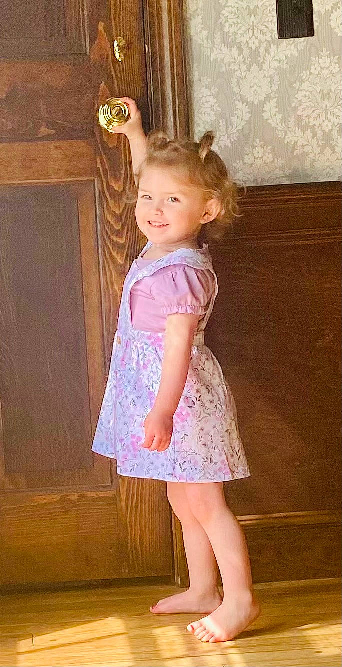 Xoey joined the competition — help win amazing prizes! arm, baby_toddler_clothing, day_dress, dress, face, hair, hairstyle, hand, head, human_body, iris, joy, leg, neck, one_piece_garment, person, purple, shoulder, skin, sleeve